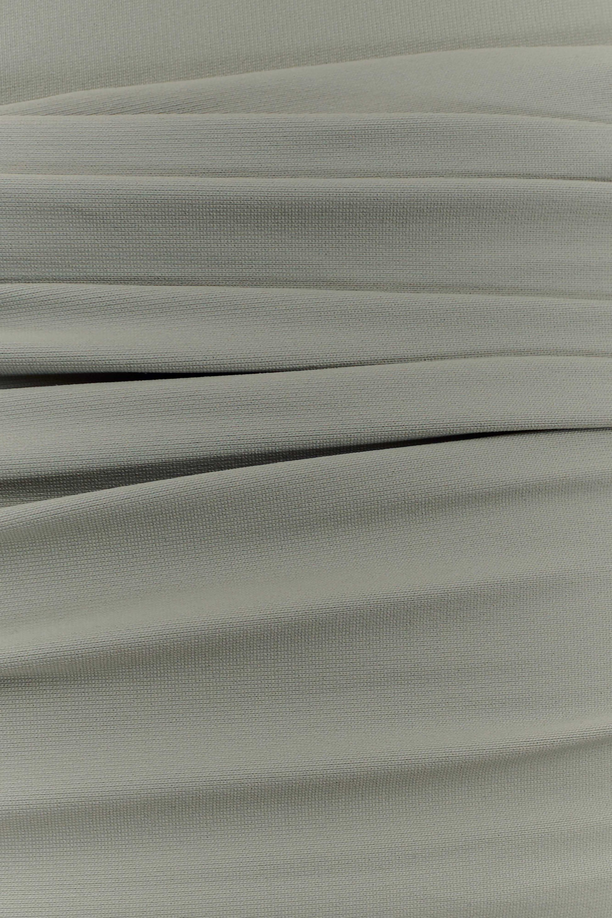 Sera One Shoulder Recycled Nylon Top With Drape - Basil #6