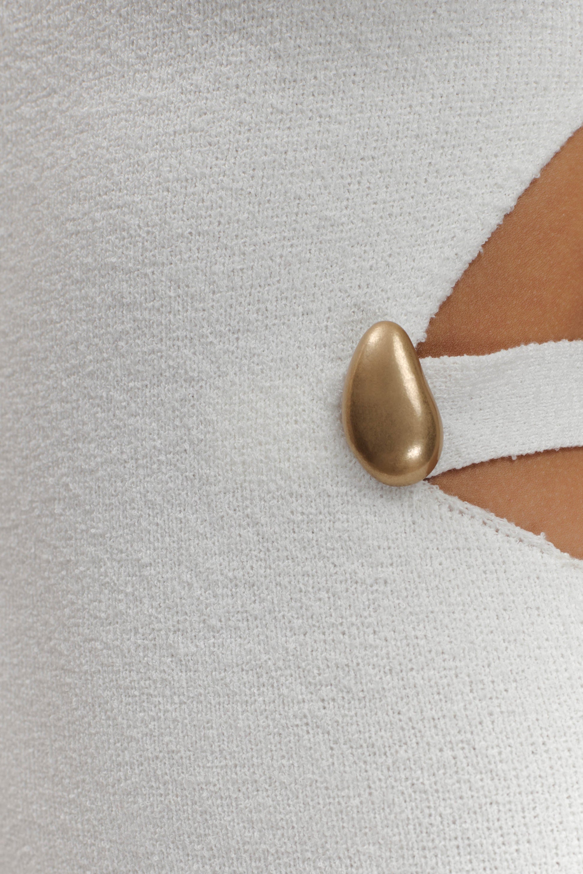 Alysanne Cut Out Knit Maxi Dress - White #6