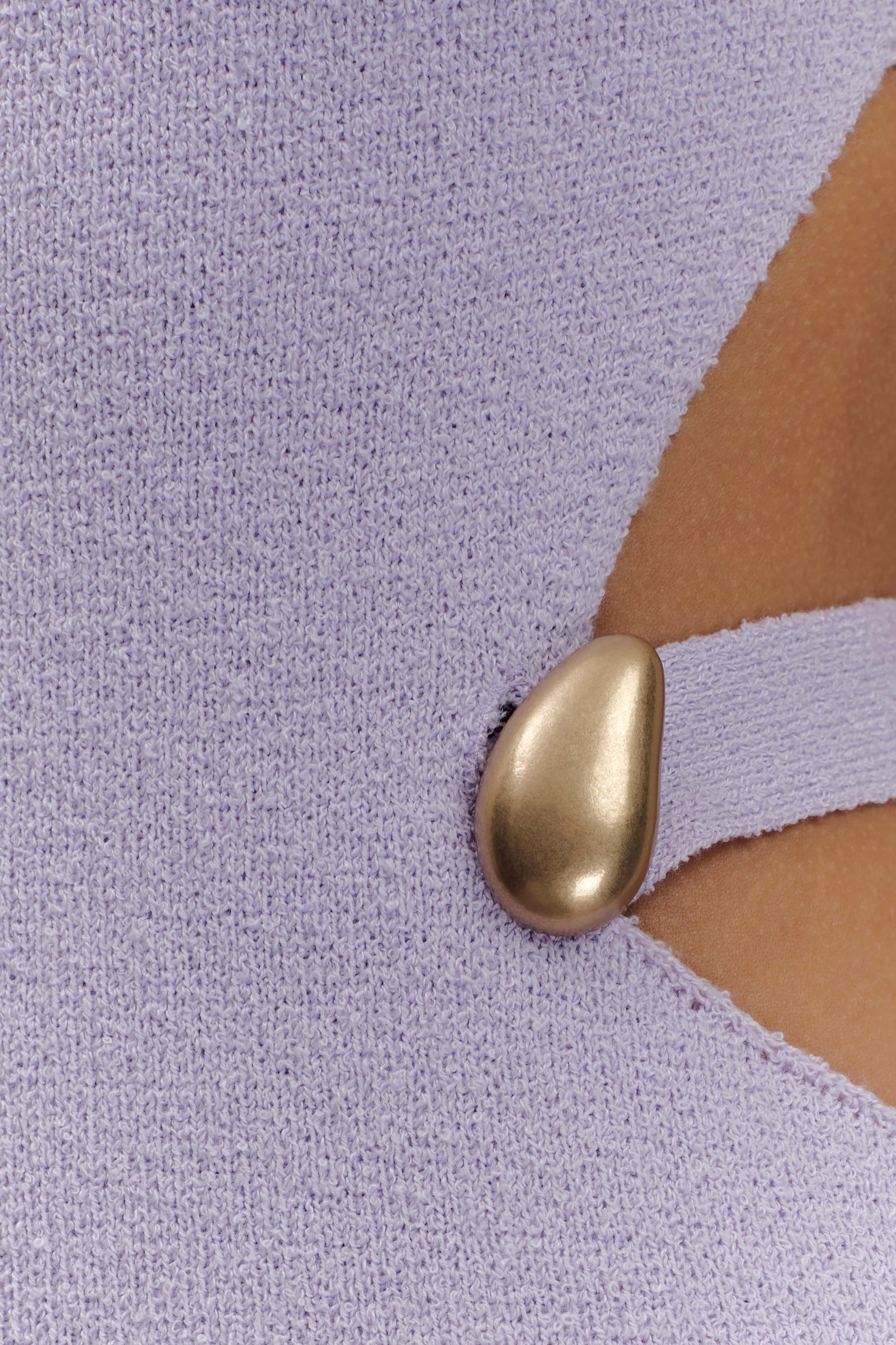 Alysanne Cut Out Knit Maxi Dress - Lilac #6