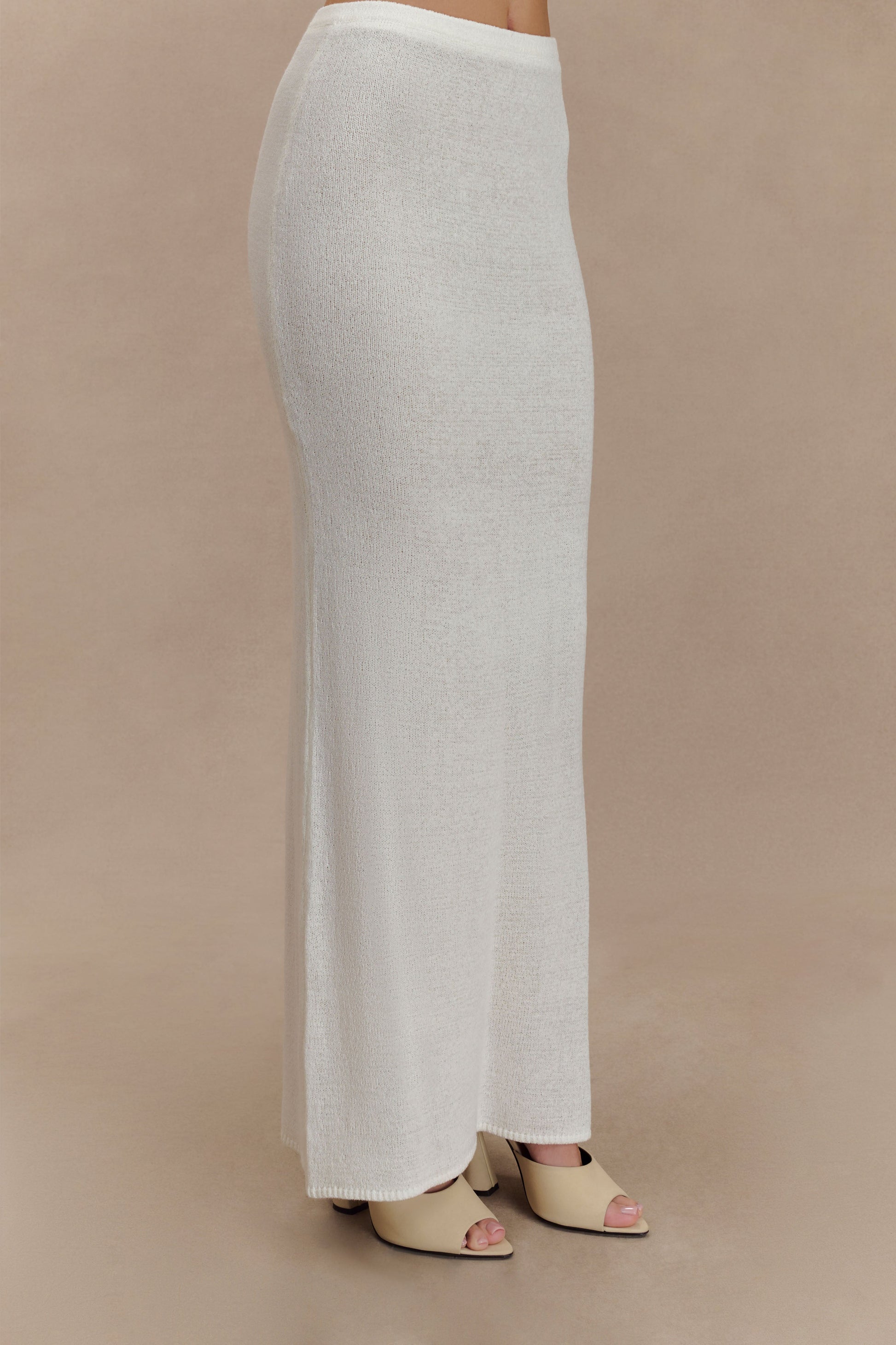 Phoebe Knit Maxi Skirt - Ivory #8