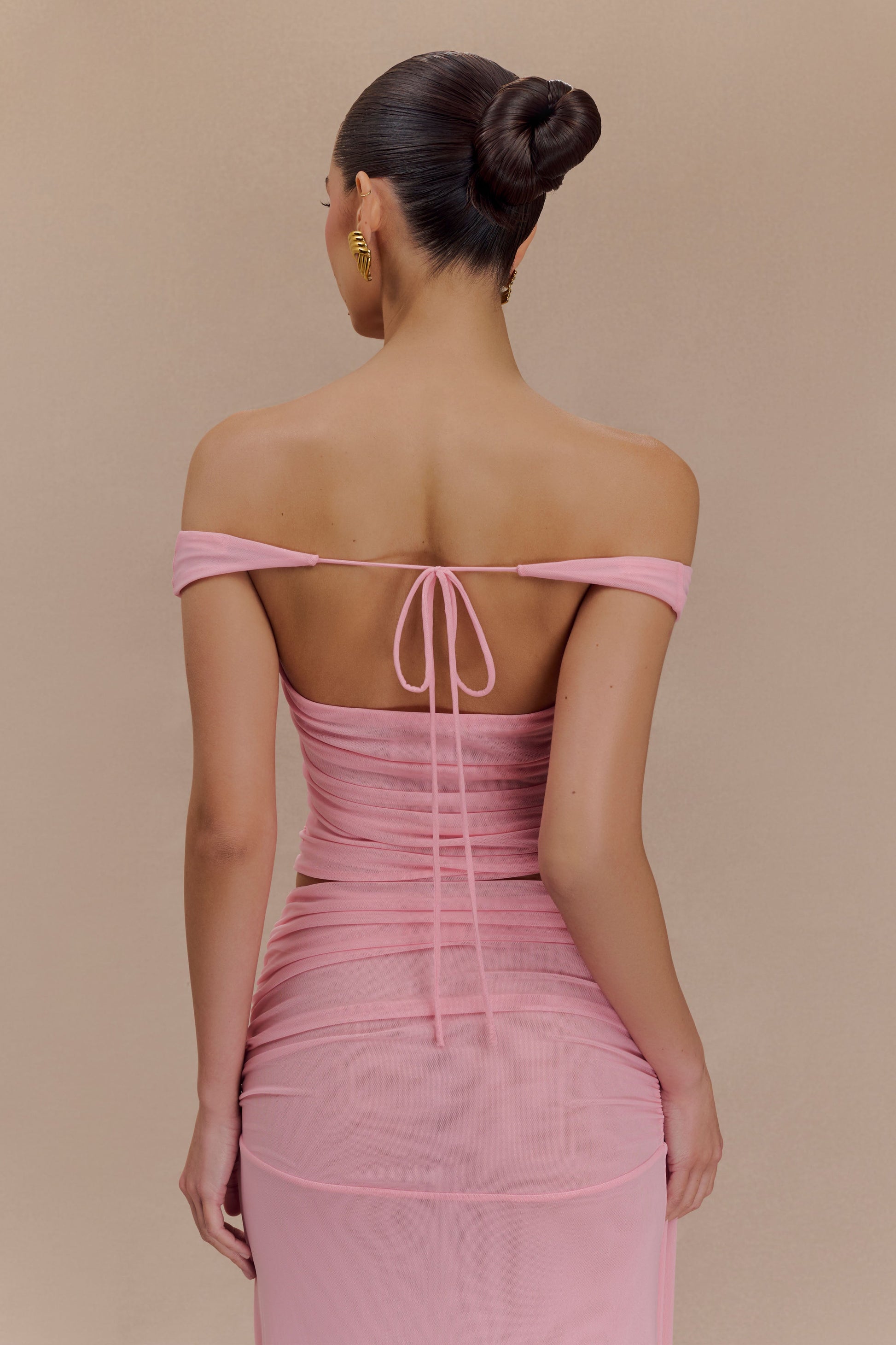 Brooklyn Mesh Crop Top - Candy Pink #2