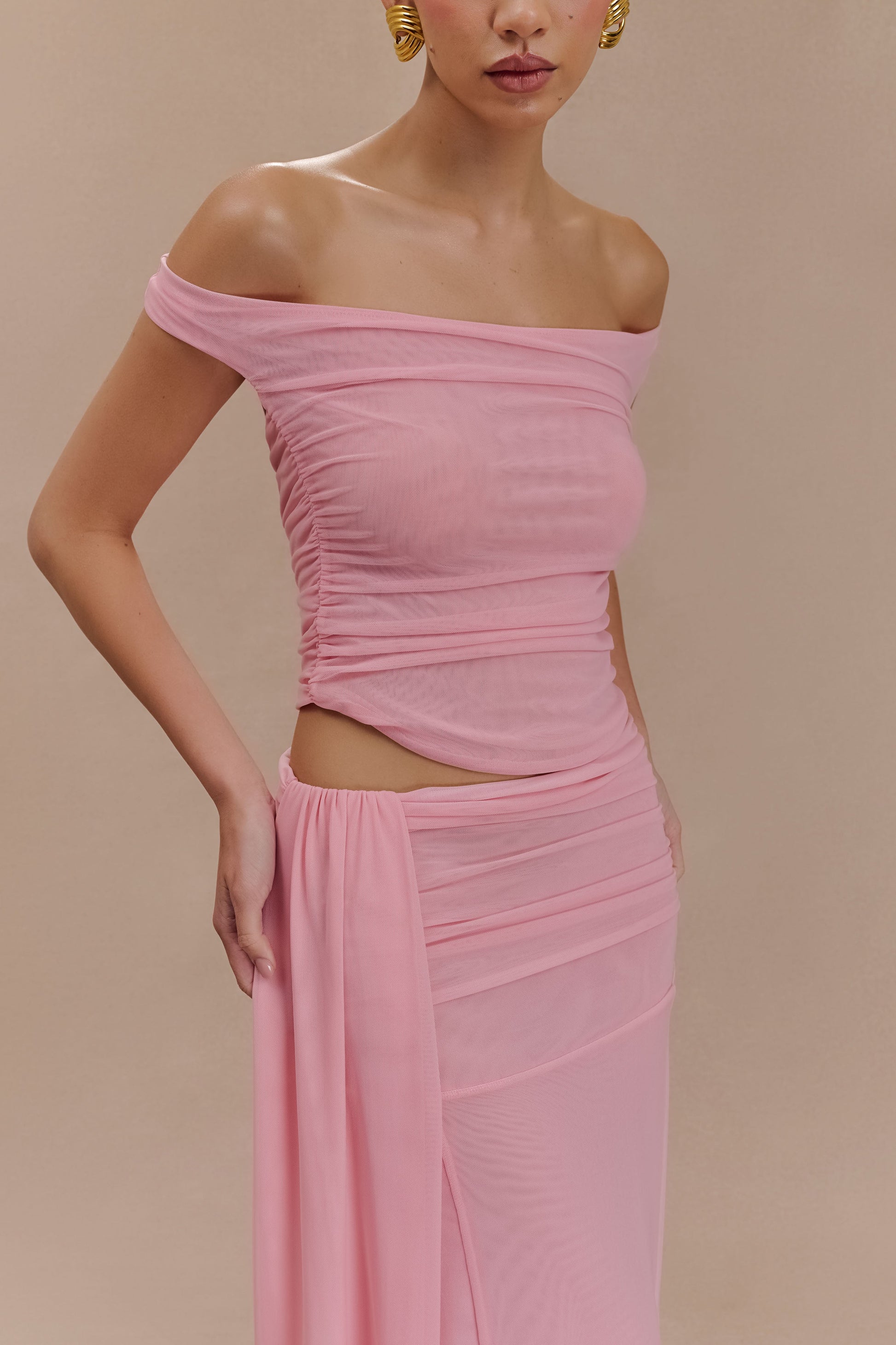 Brooklyn Mesh Crop Top - Candy Pink #4