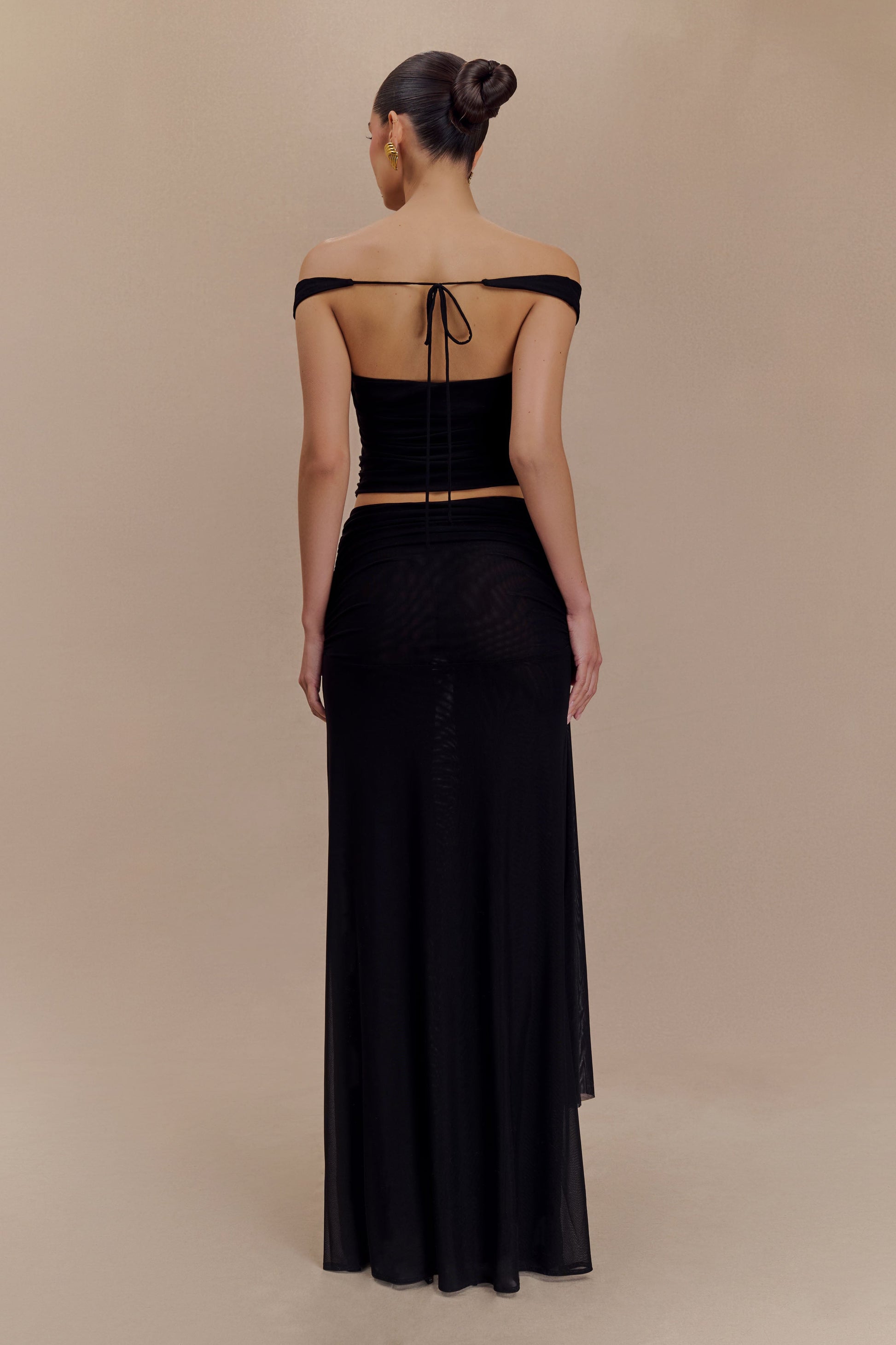 Arna Mesh Maxi Skirt - Black #2