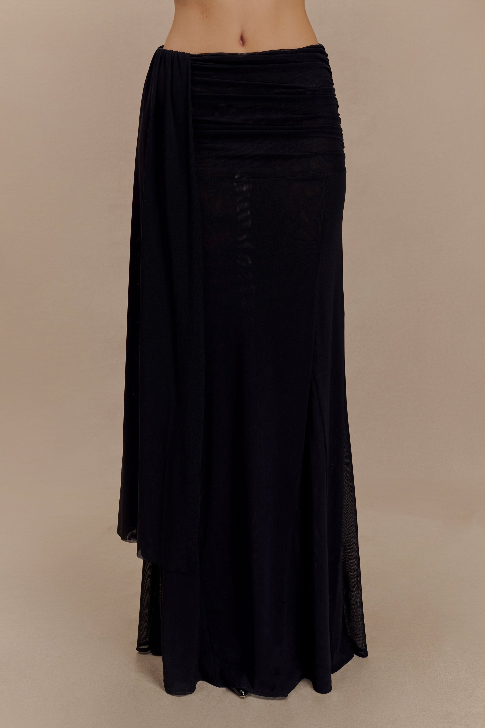 Arna Mesh Maxi Skirt - Black #4