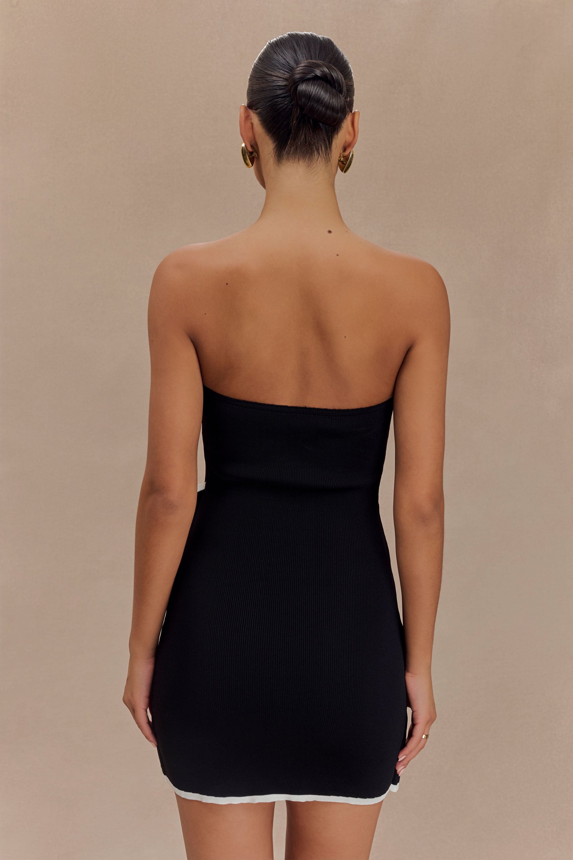 Rian Strapless Knit Mini Dress - Black #2