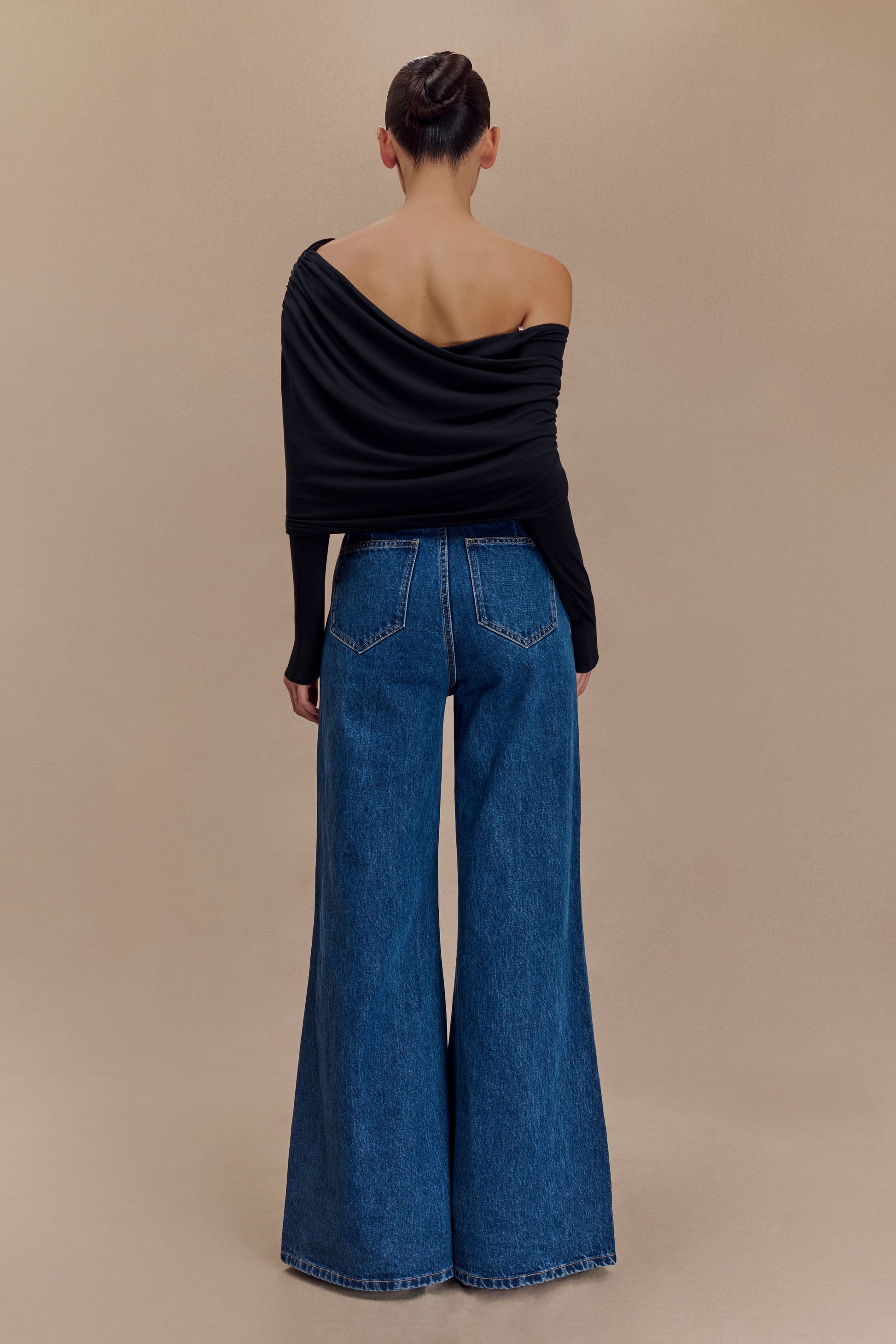 Corinna Modal One Shoulder Top - Black #5