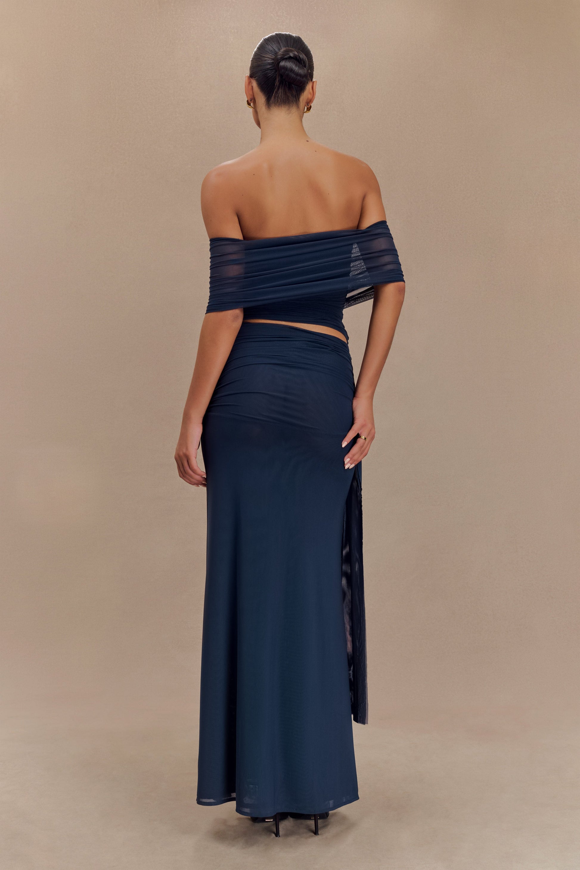Arna Mesh Maxi Skirt - Midnight Blue #6