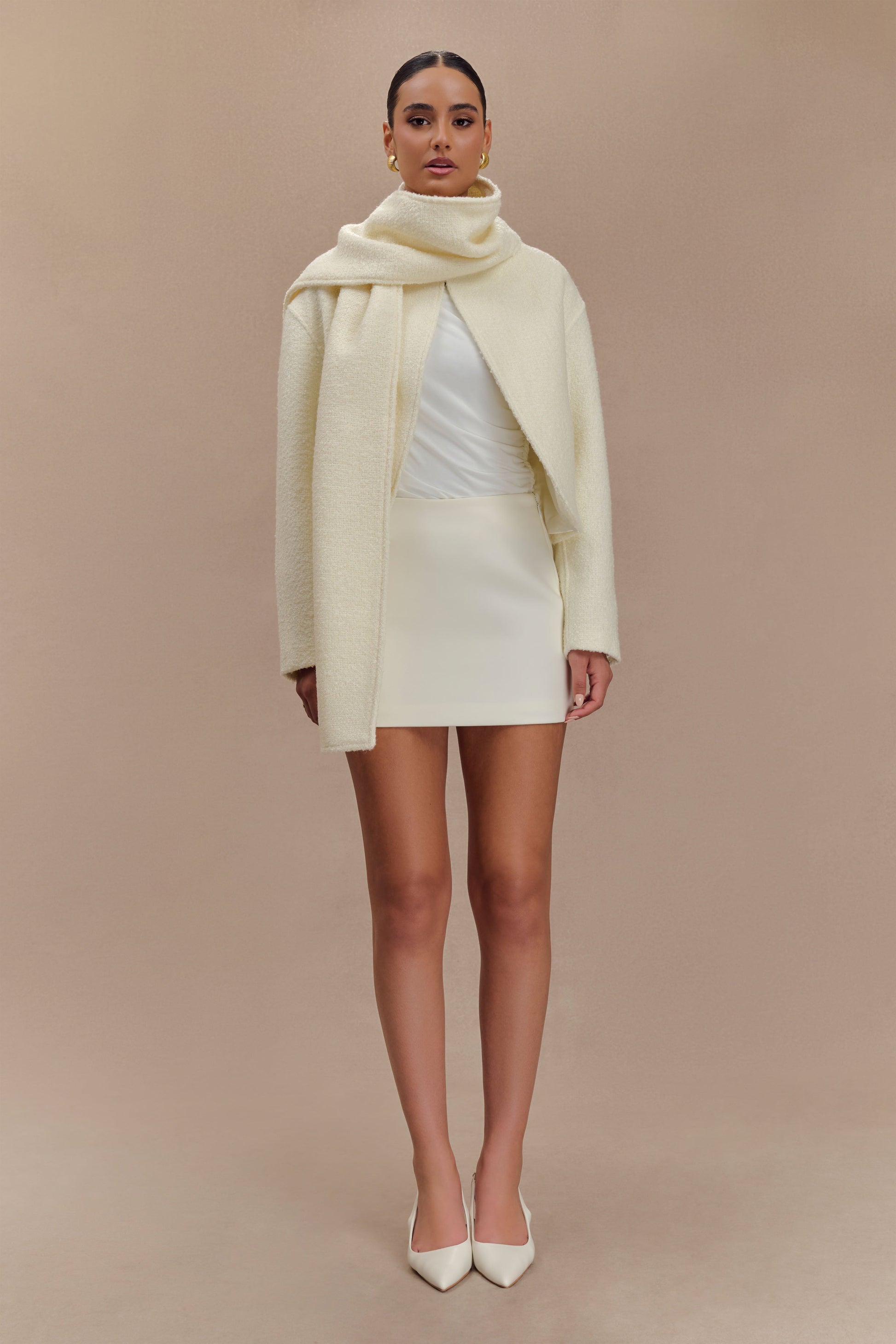 Bree Scarf And Jacket - Ivory #2
