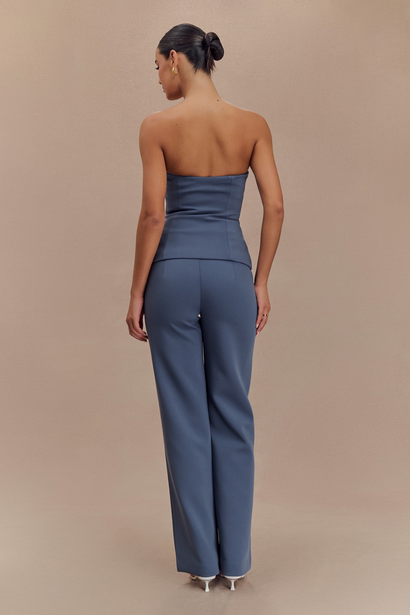 Lindie Straight Leg Suiting Pants - Steel #9