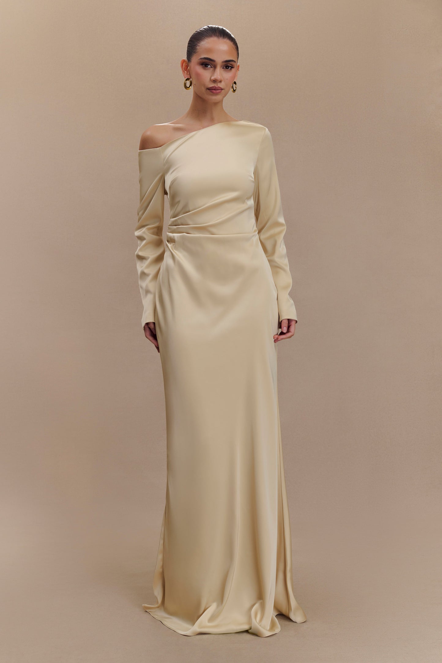 Avery Long Sleeve Maxi Dress - Gold