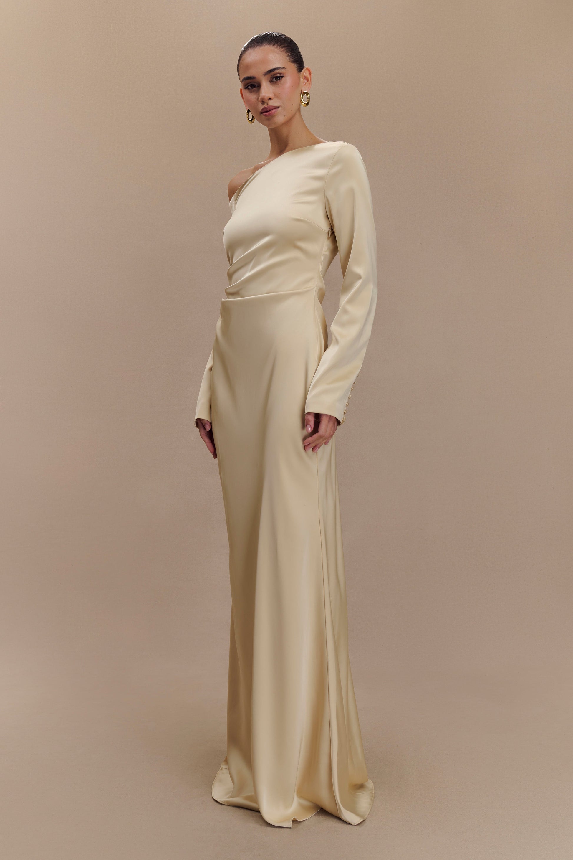 Avery Long Sleeve Maxi Dress - Gold #4