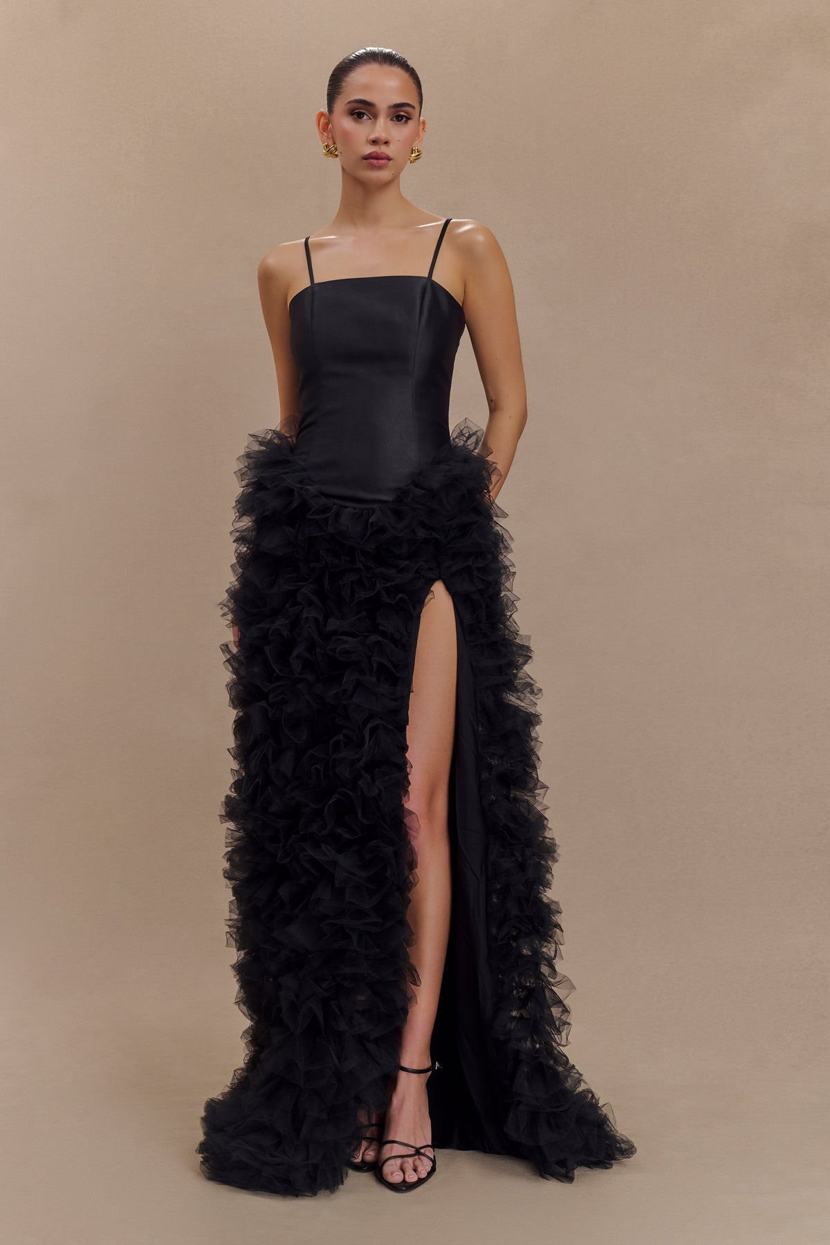 Magnolia Tiered Ruffle Maxi Dress - Black #6