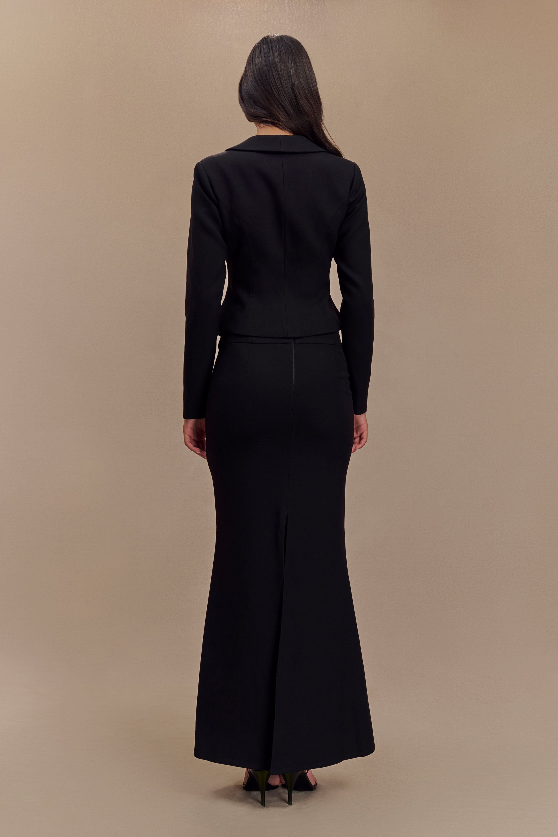 Gracia Suiting Long Sleeve Blazer - Black #3