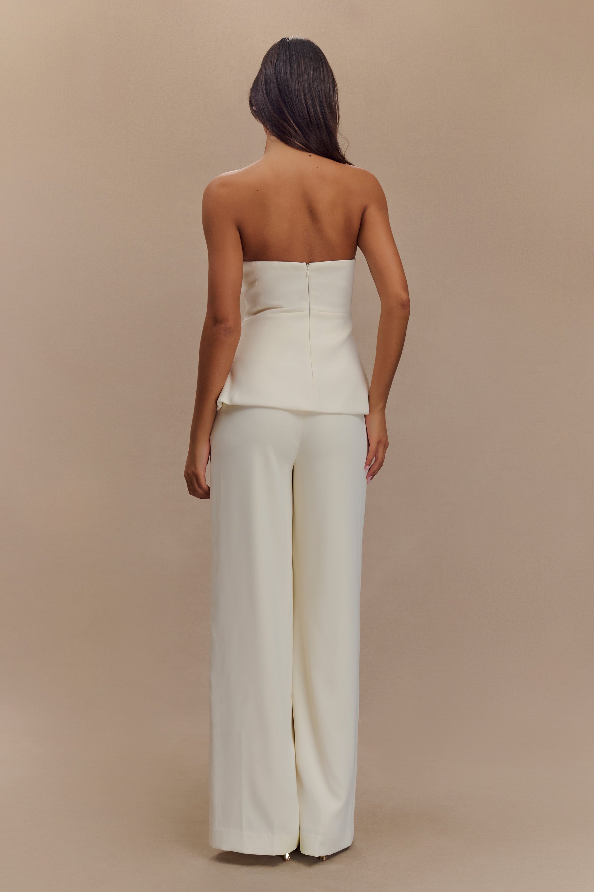 Faith Suiting Wide Leg Pant - Ivory #4