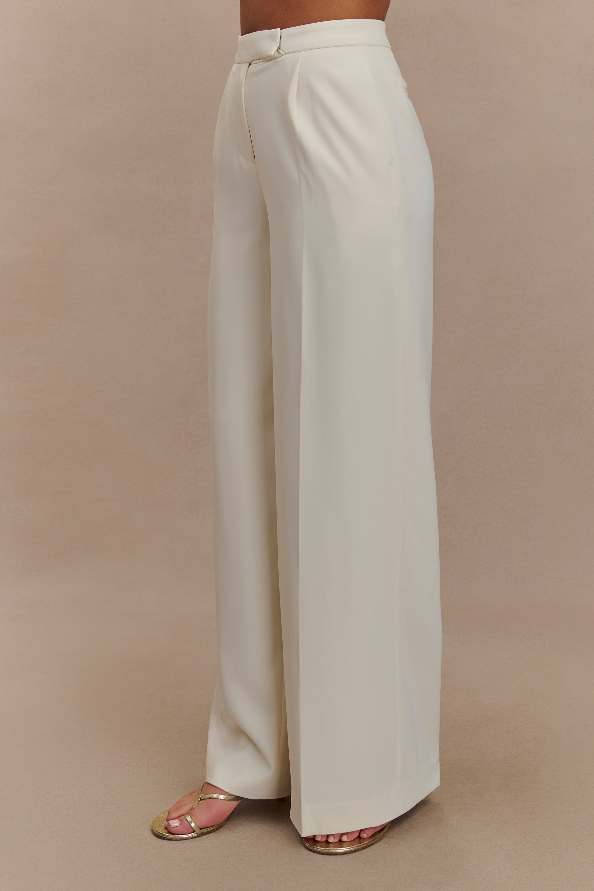 Faith Suiting Wide Leg Pant - Ivory #7