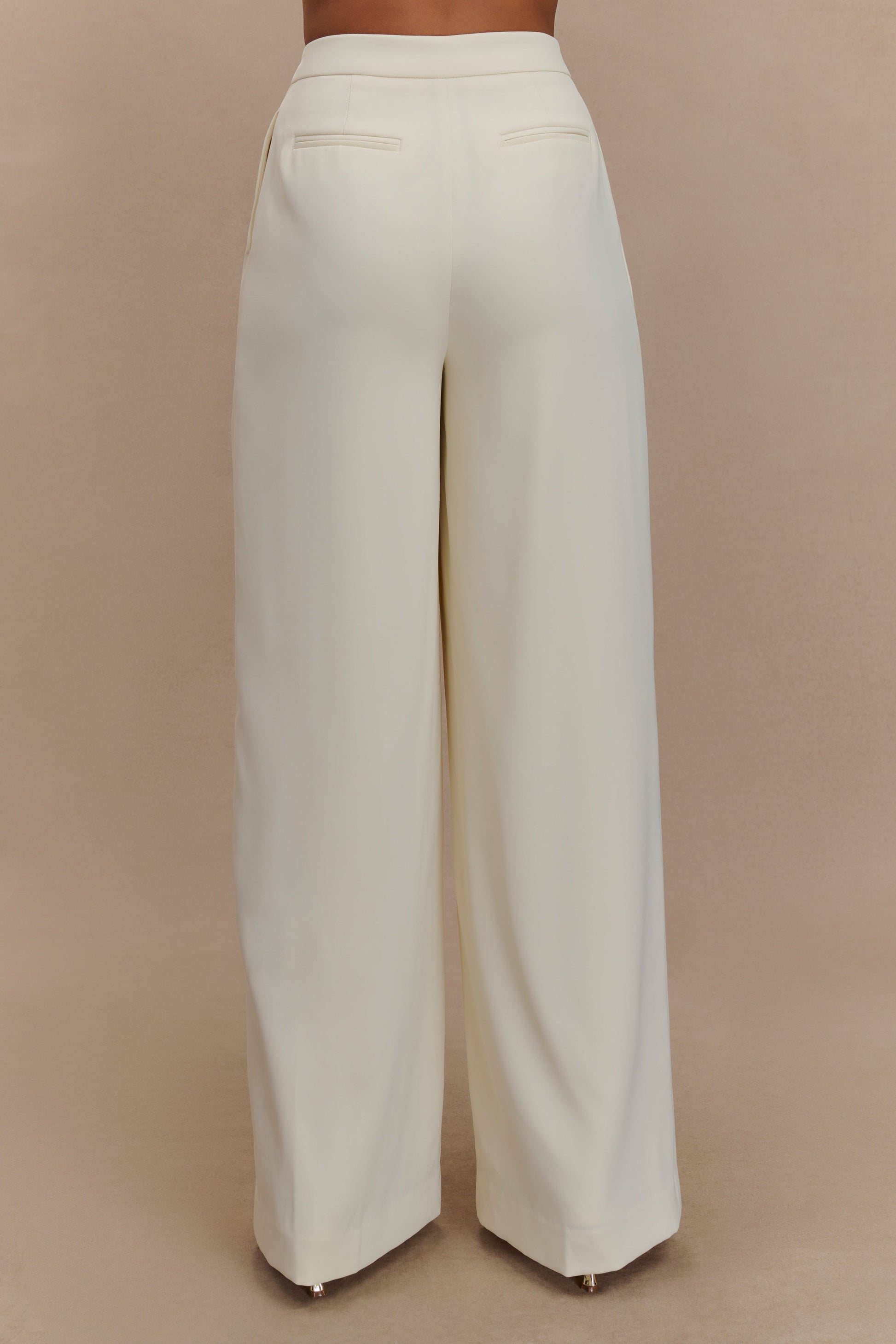 Faith Suiting Wide Leg Pant - Ivory #2