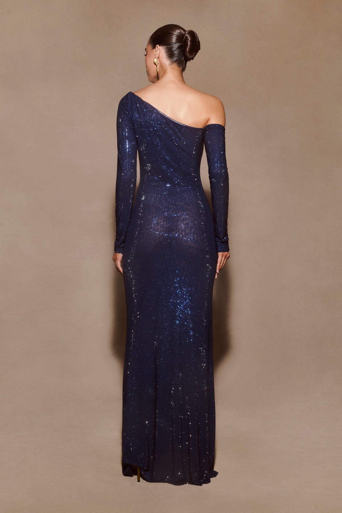 Nash Diamante Off Shoulder Maxi Dress - Navy #3