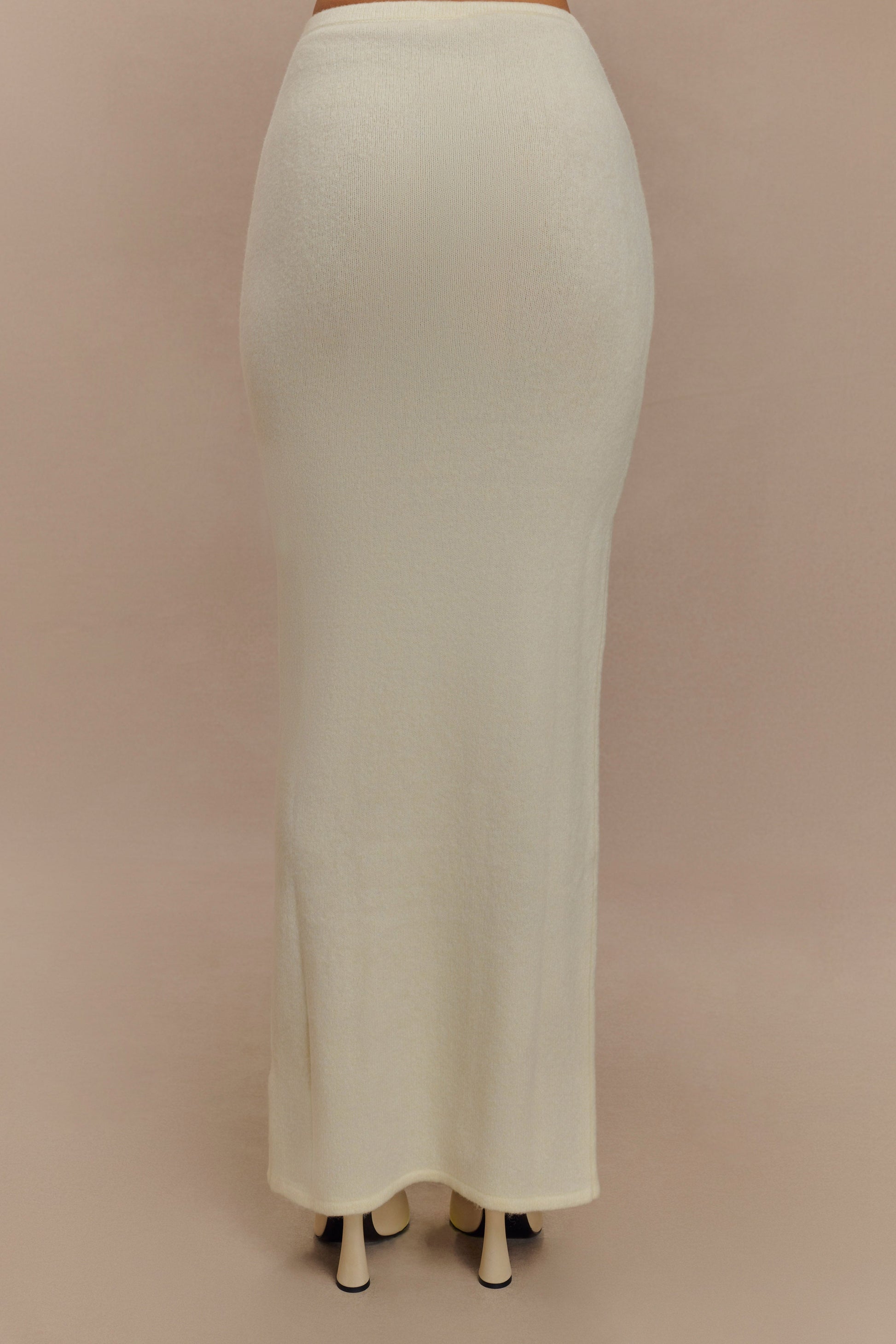 Elise Knit Maxi Skirt - Ivory Marle #5