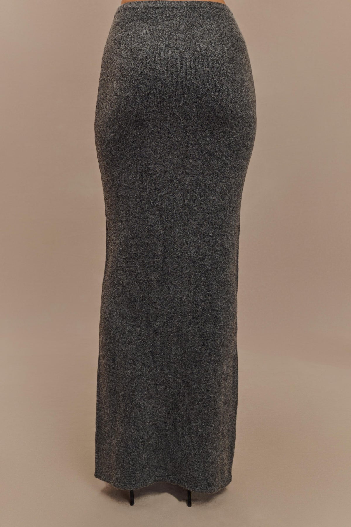 Elise Knit Maxi Skirt - Charcoal Marle #9