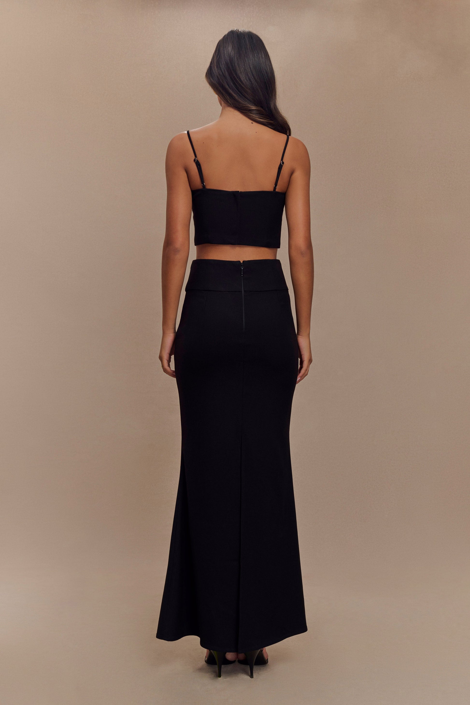Grace Suiting Crop Top - Black #6