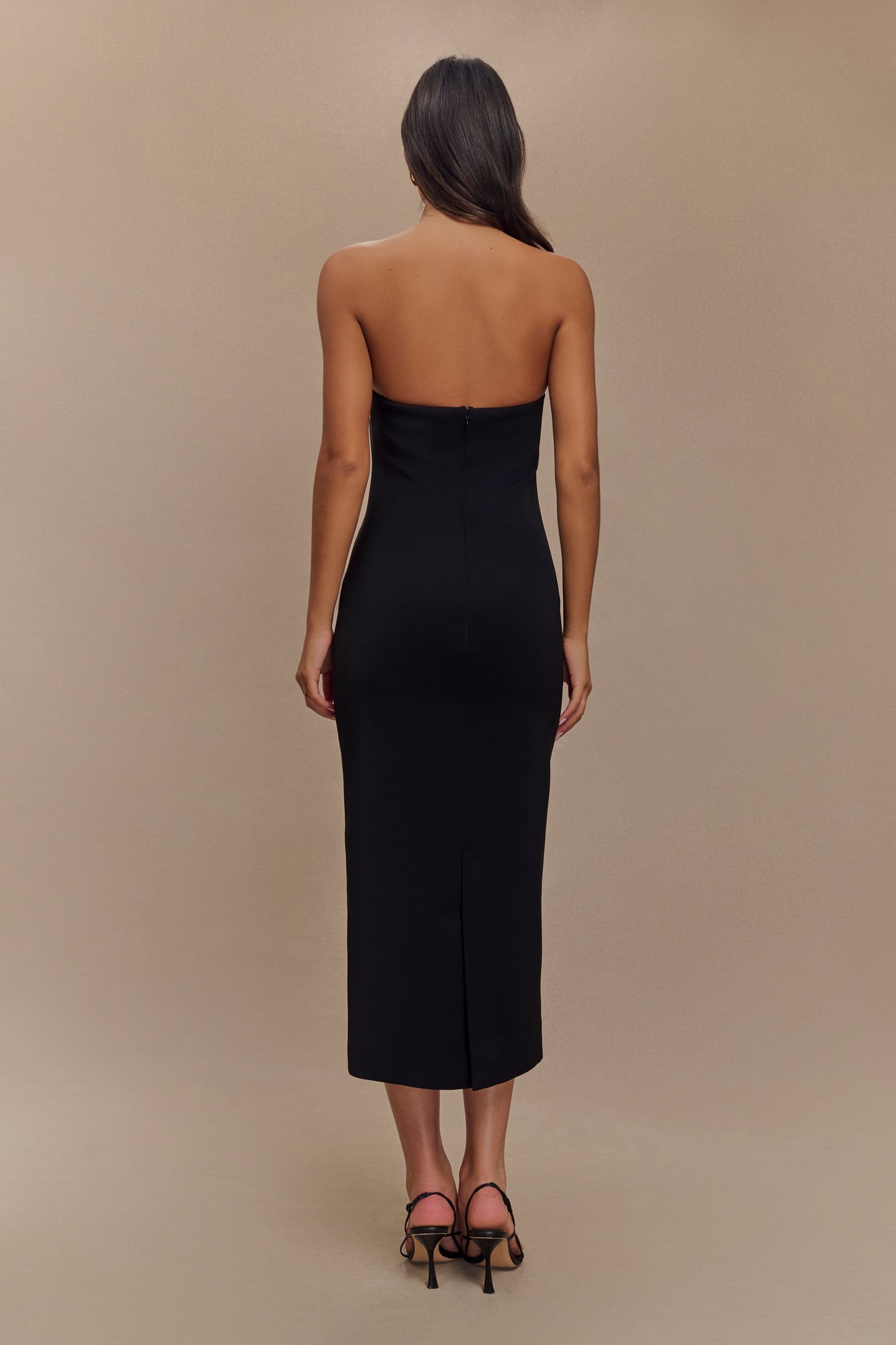 Sussan Strapless Midi Dress - Black