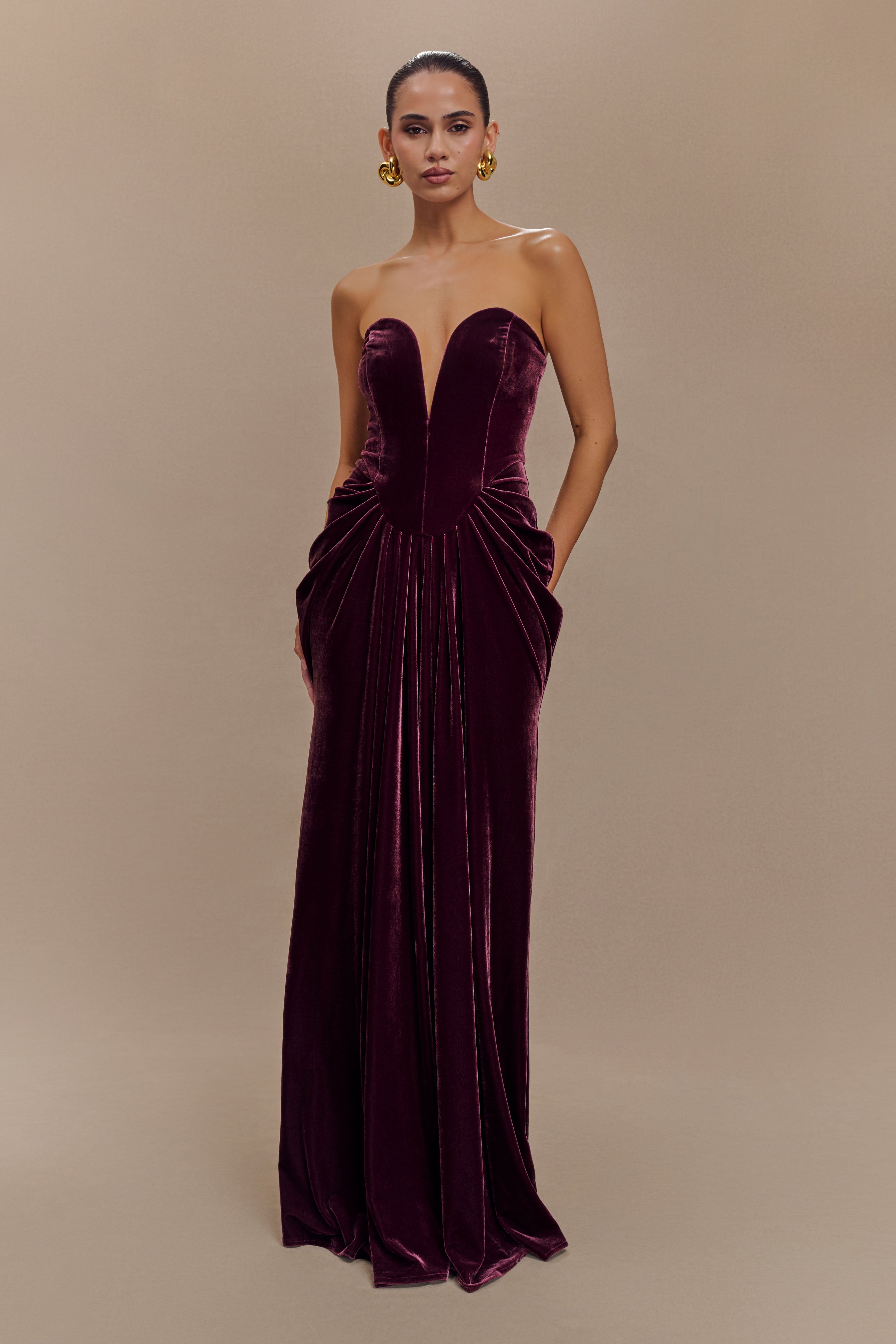 Bryher | Velvet Corset Maxi Dress main image 1