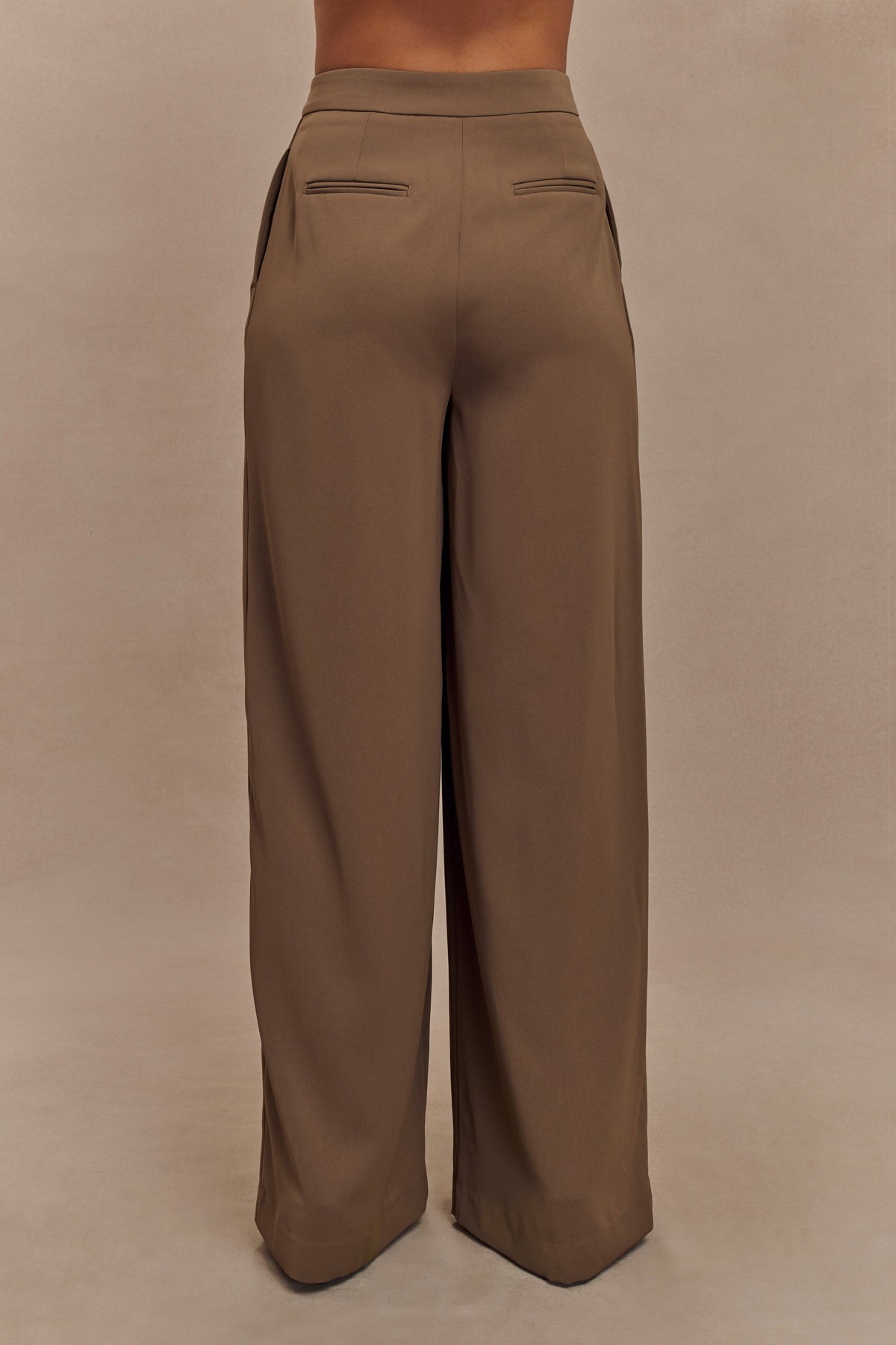 Faith Suiting Wide Leg Pant - Cacao Brown #2