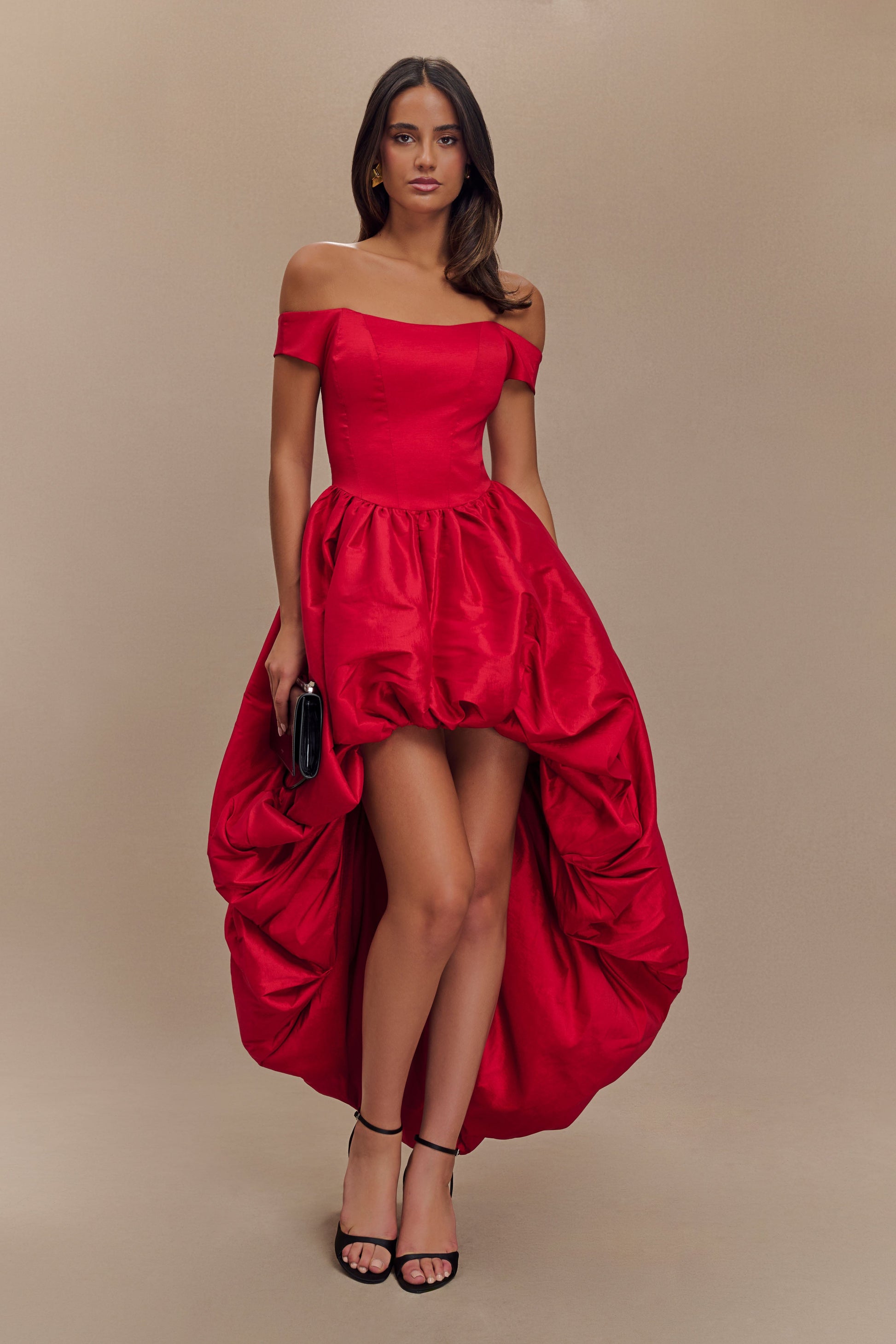 Amelia Bubble Maxi Dress - Ruby Red #5