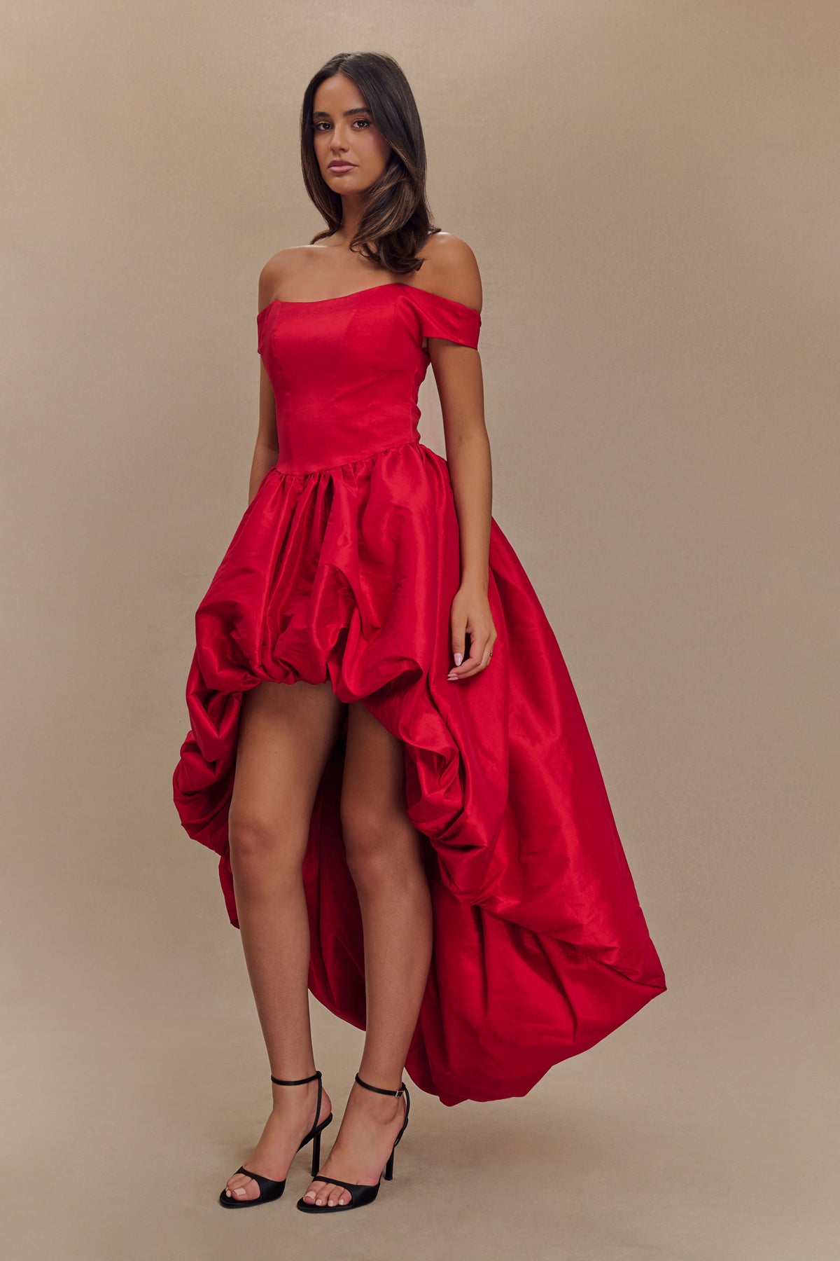 Amelia Bubble Maxi Dress - Ruby Red #4