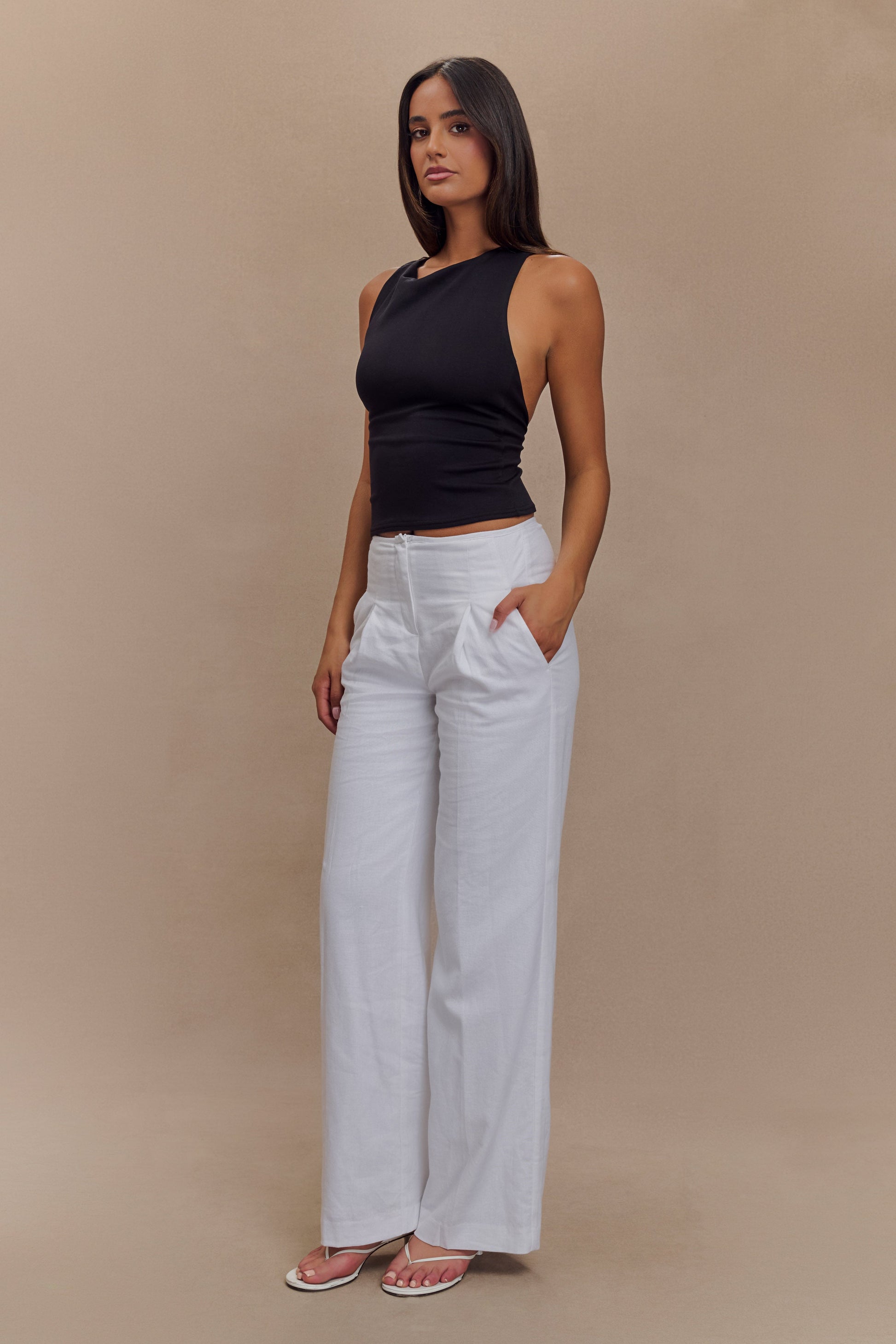 Catelyn Asymmetrical Scuba Jersey Top - Black #4