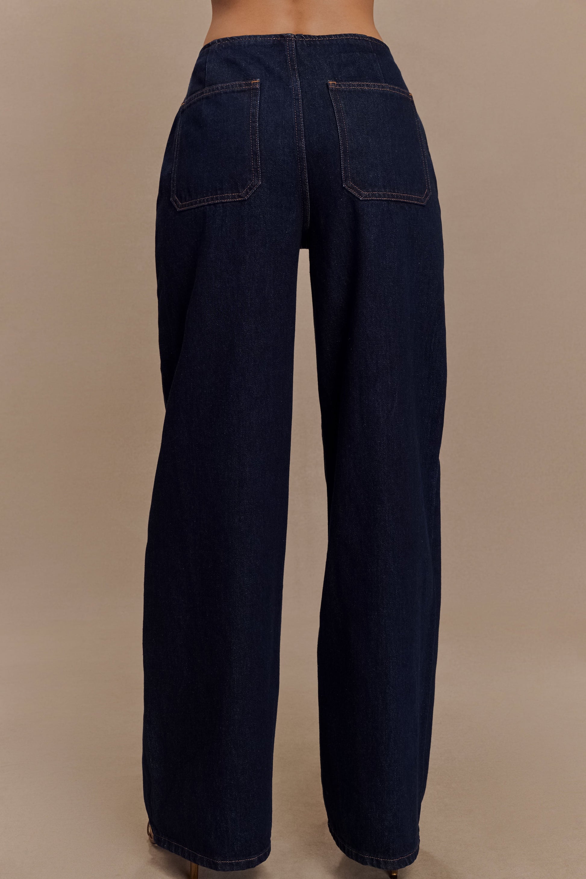 Caitlin Mid Rise Denim Jeans - Indigo Blue #2