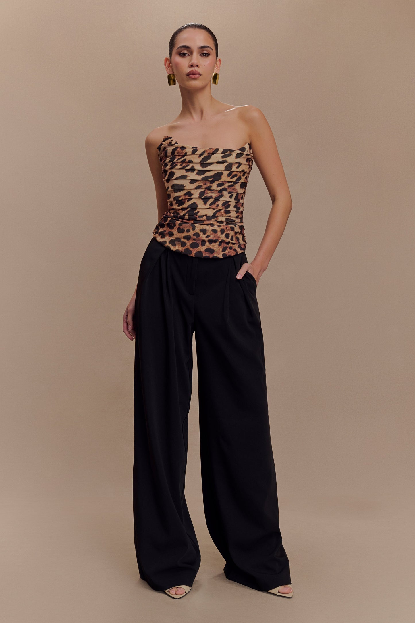 Tokio Suiting Corset - Leopard Print