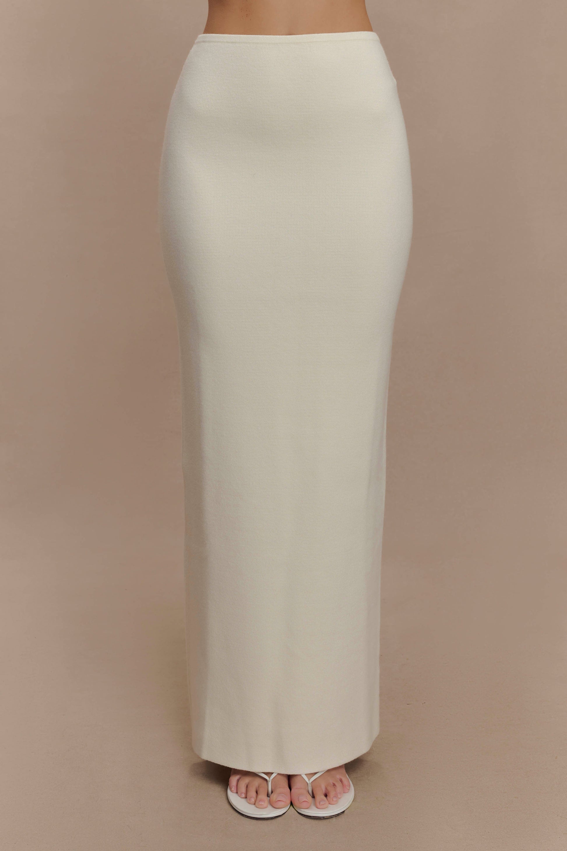 Kyle Knit Maxi Skirt - Ivory