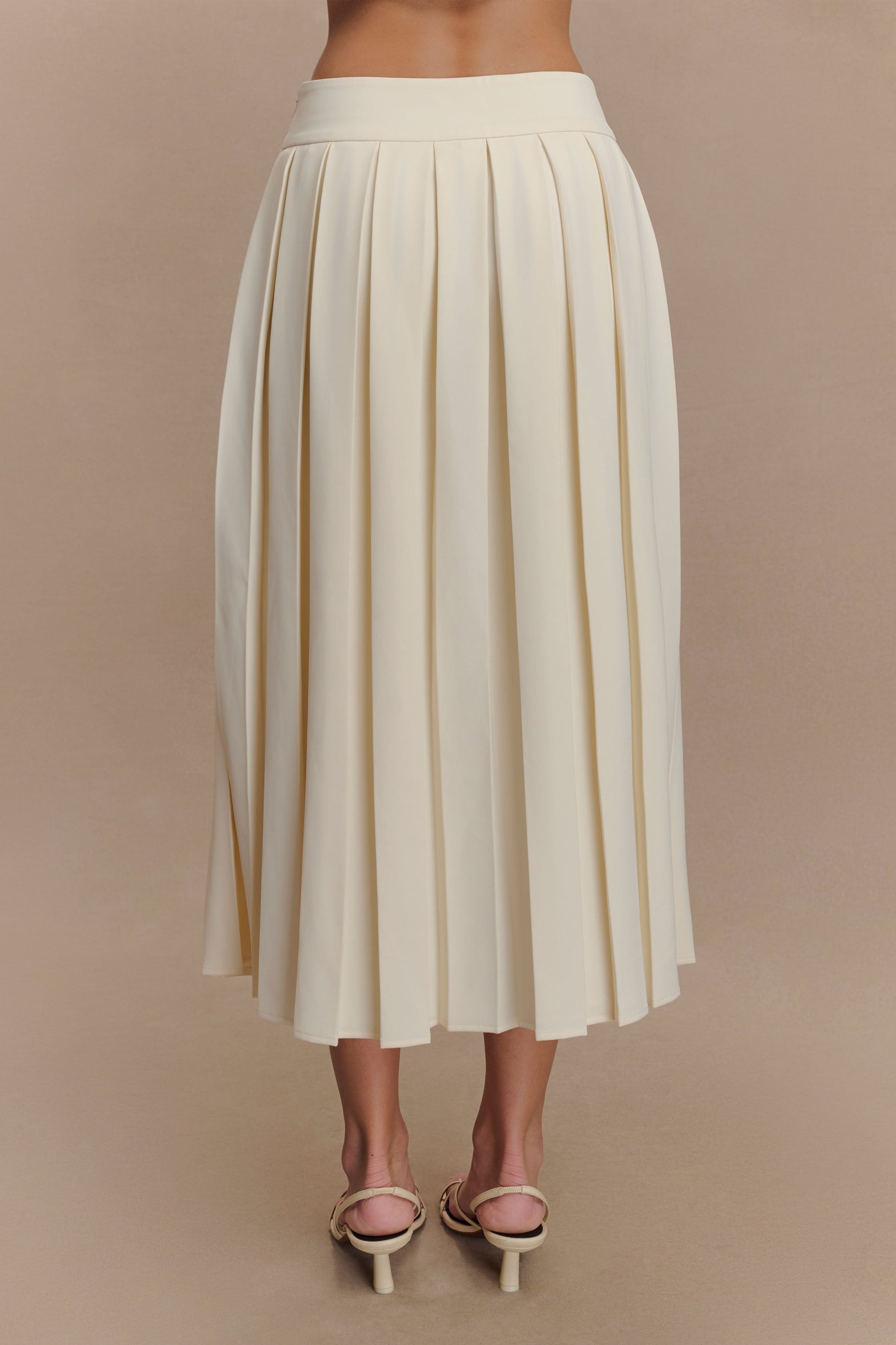 Sunny Pleated Midi Skirt - Ivory #5