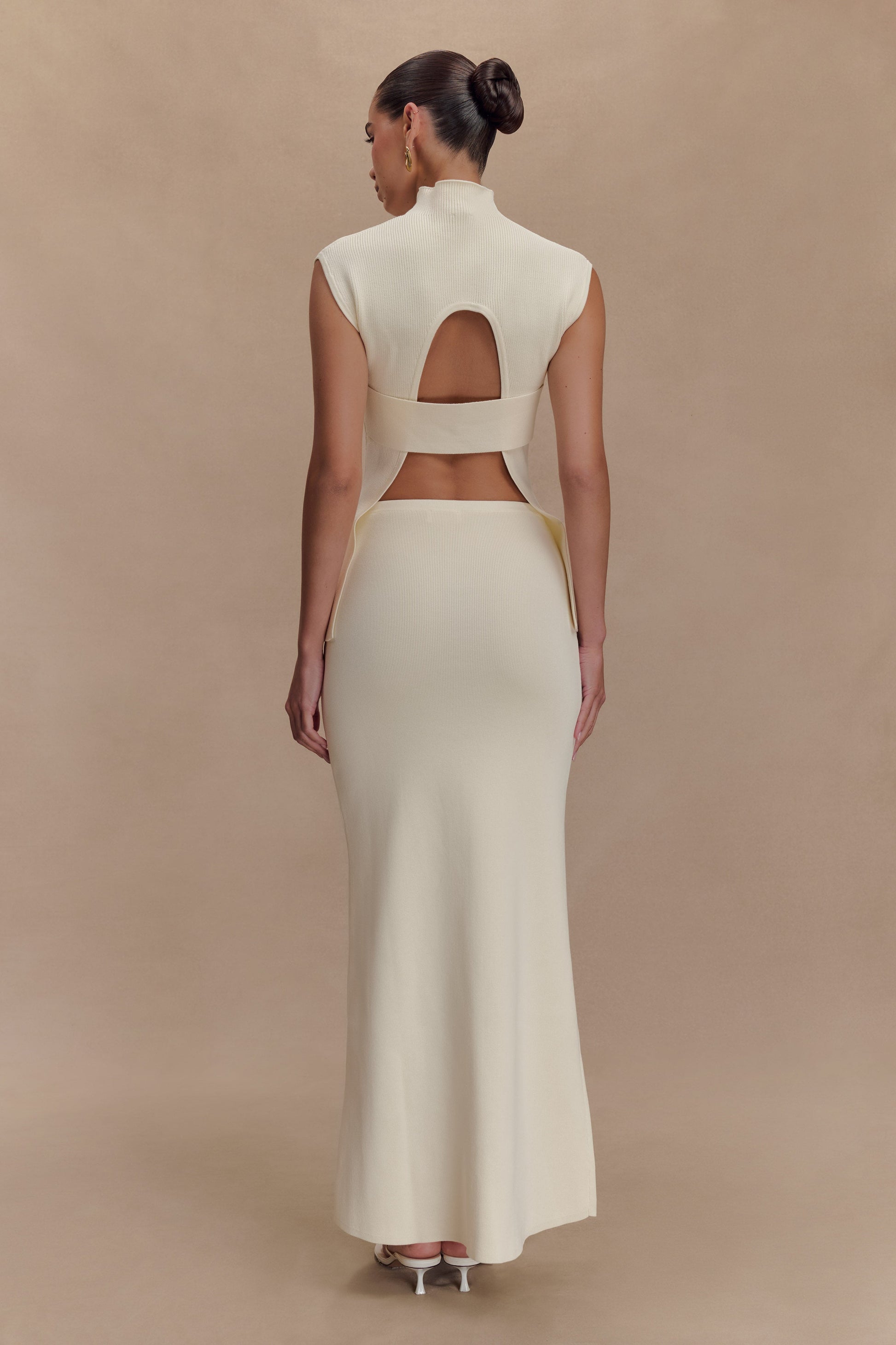 Maxine Knit Maxi Skirt - Ivory #2