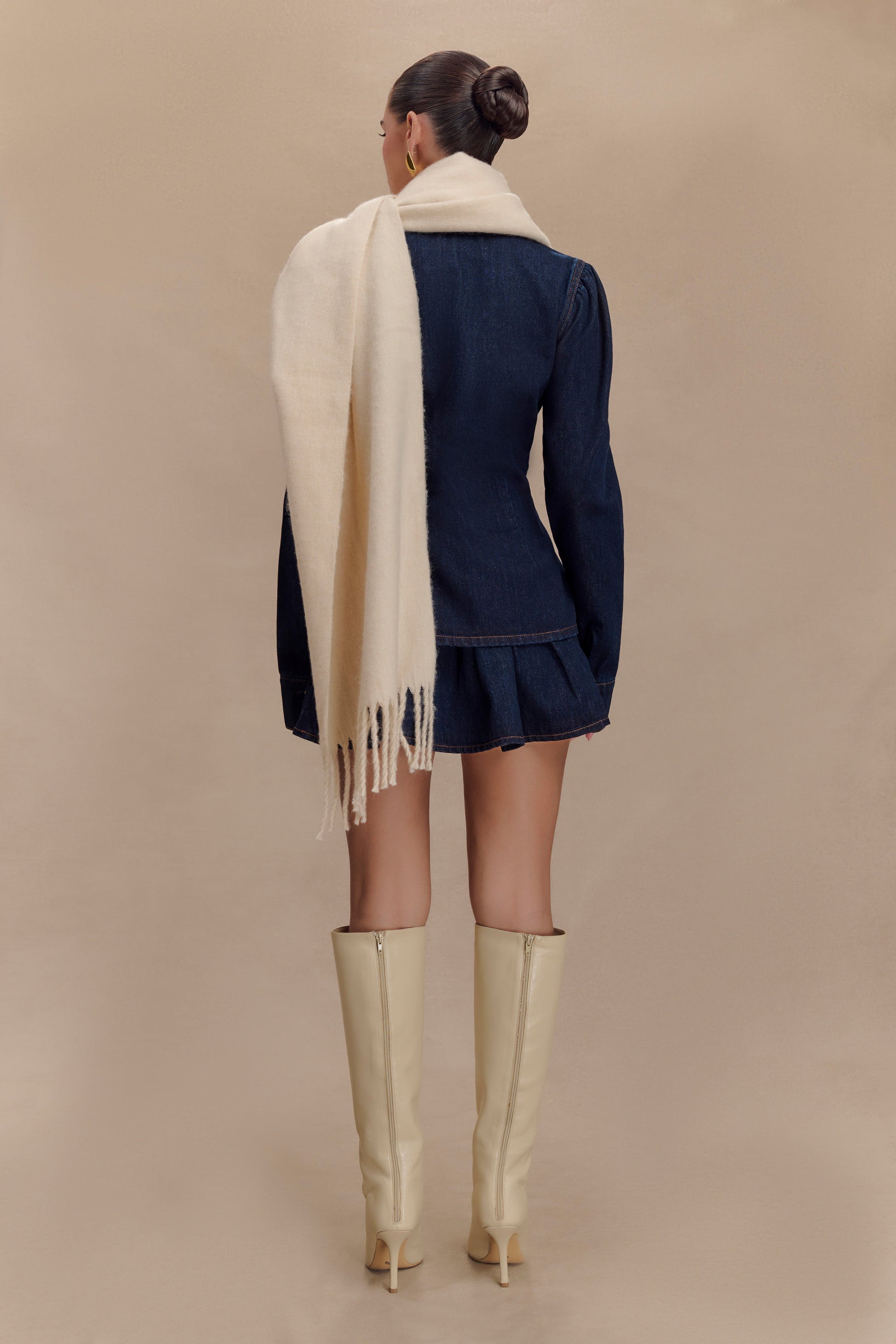 MESHKI Knit Scarf - Oat #3