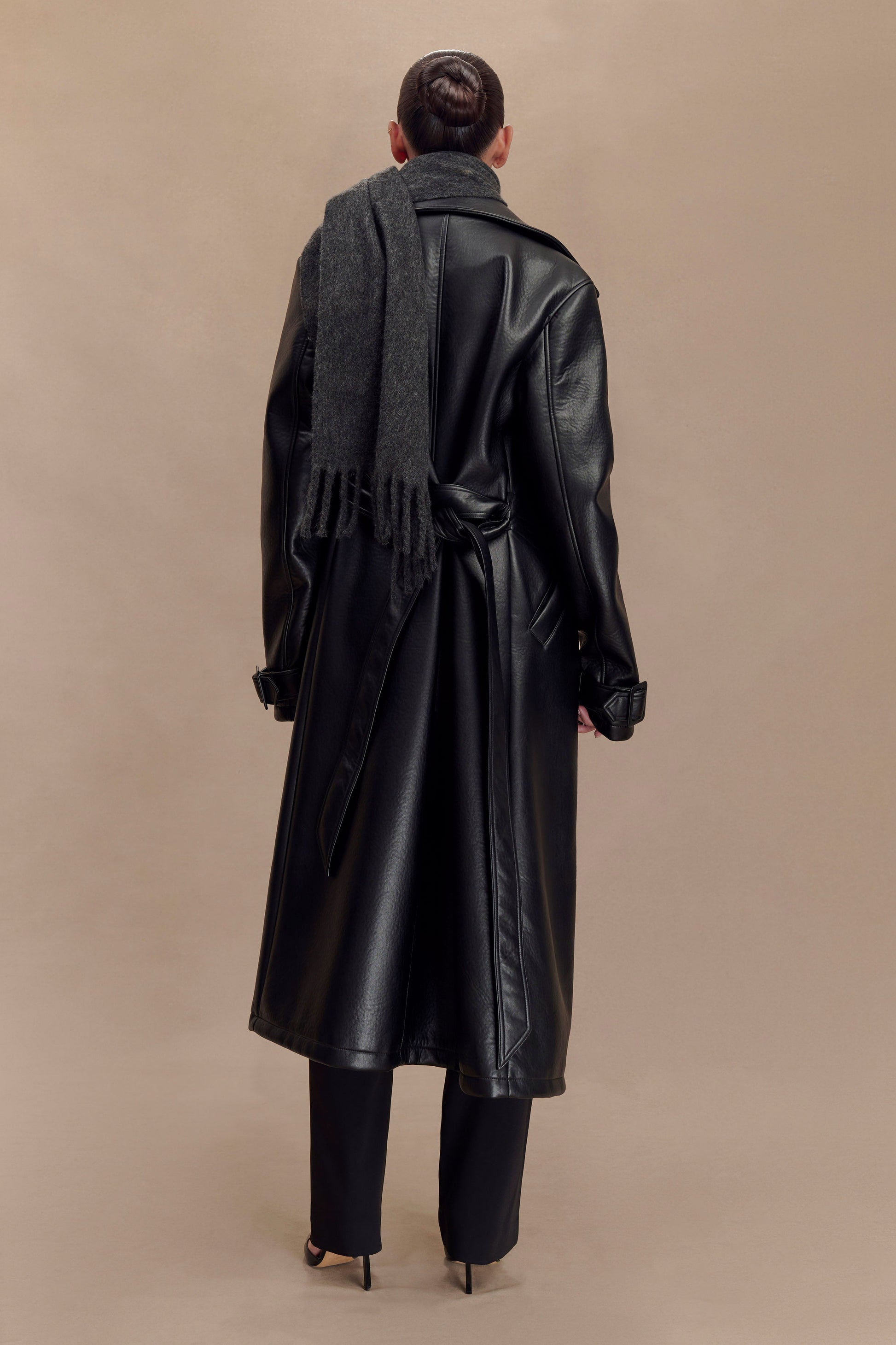 MESHKI Knit Scarf - Charcoal Marle #3