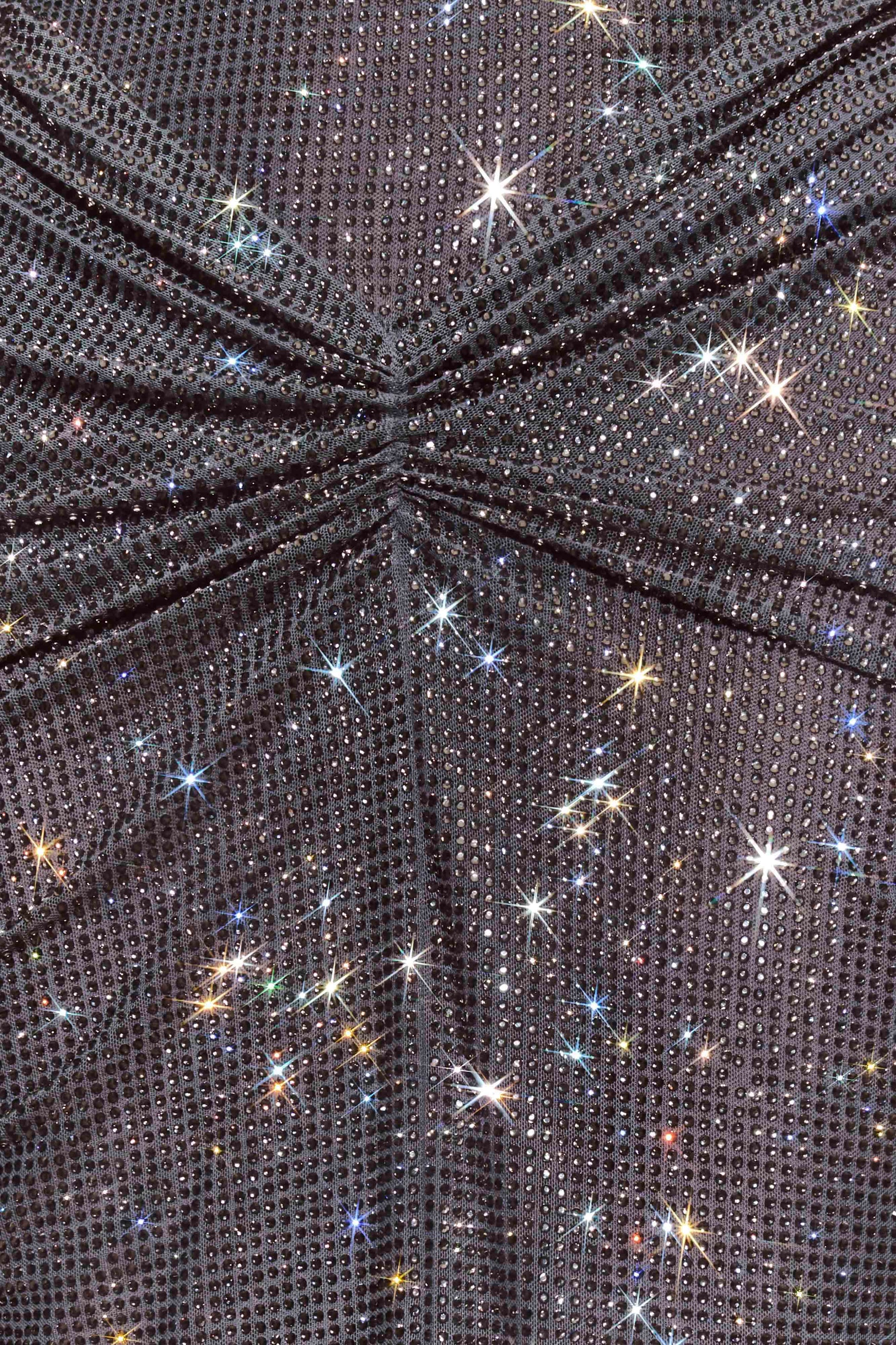 Roisin Diamante Satin Maxi Dress - Gunmetal #5