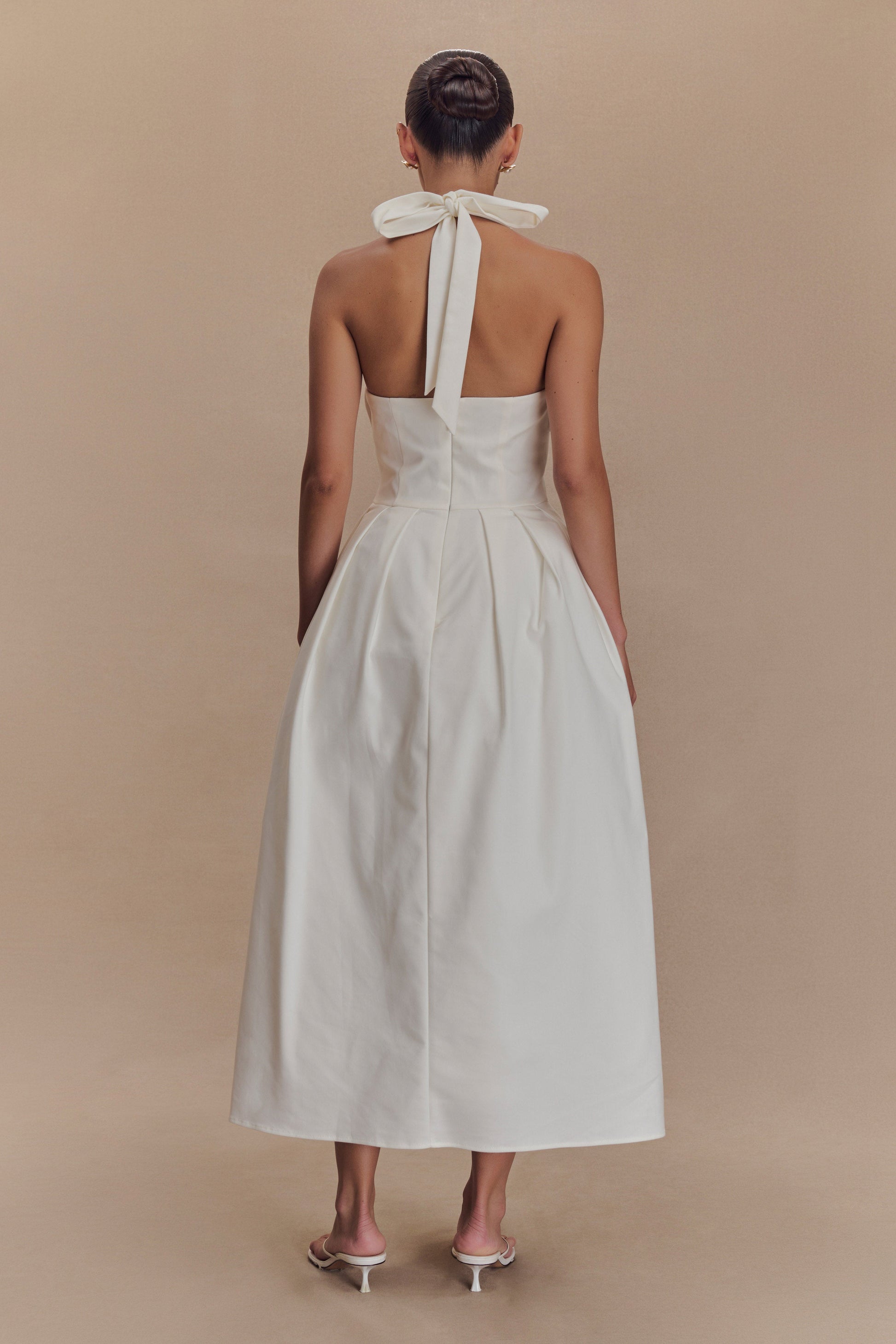 Candy Halter Midi Dress - White #2