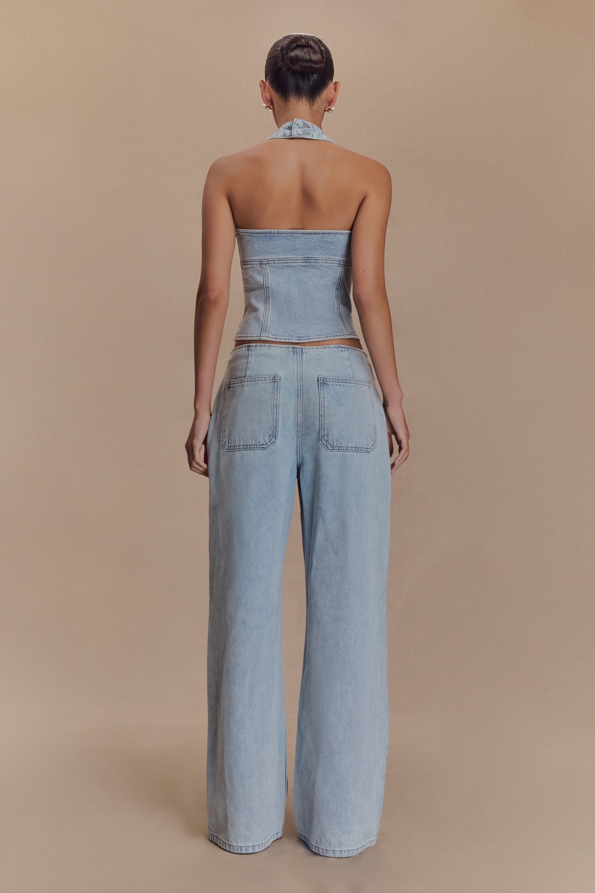 Caitlin Mid Rise Denim Jeans - Light Blue #6