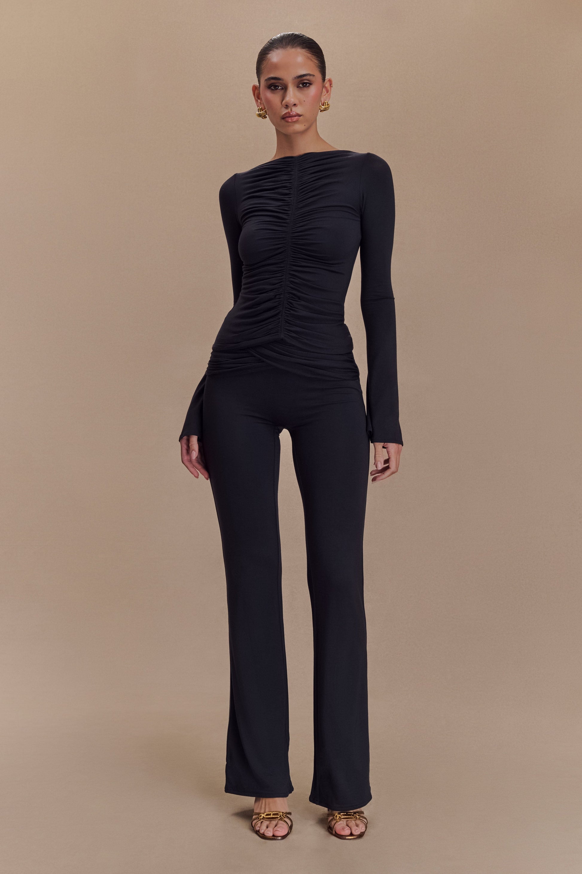 Preston Modal Straight Leg Pants - Black #7