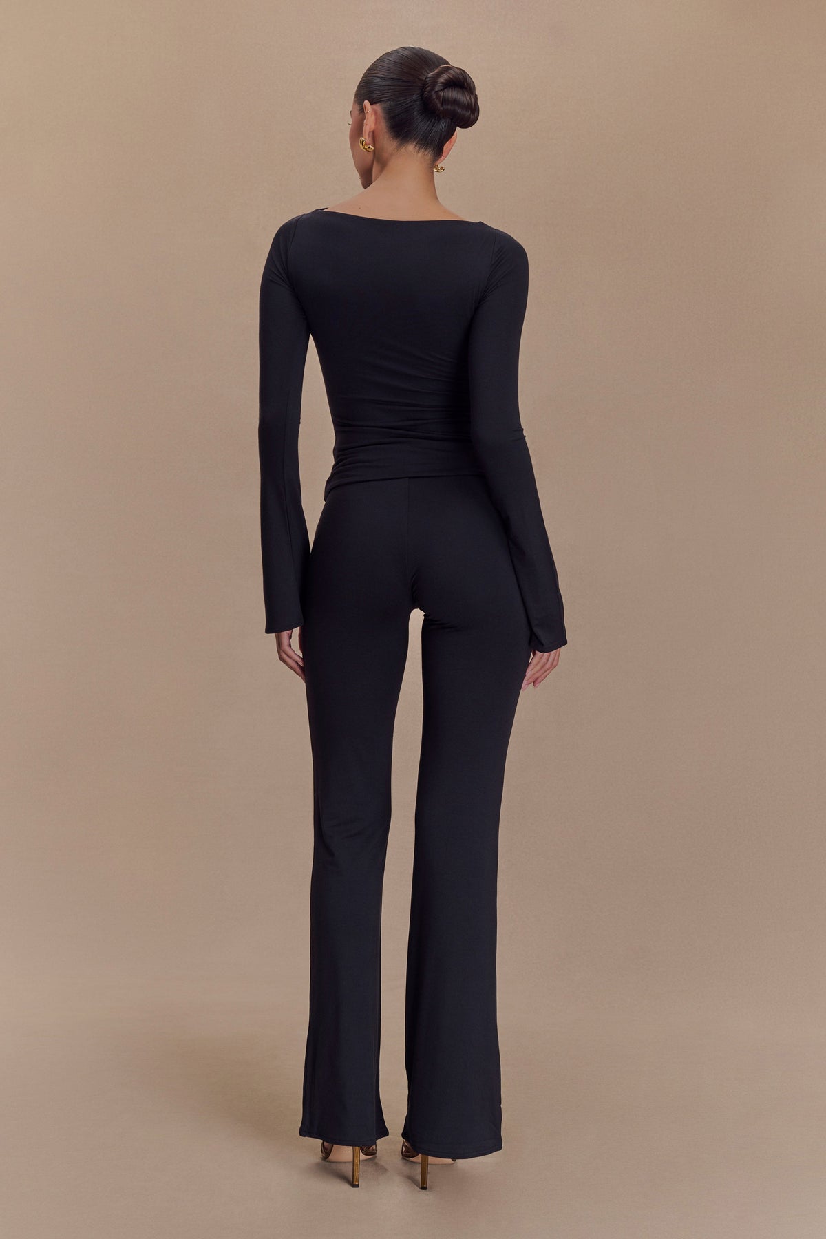 Preston Modal Long Sleeve Top - Black #2