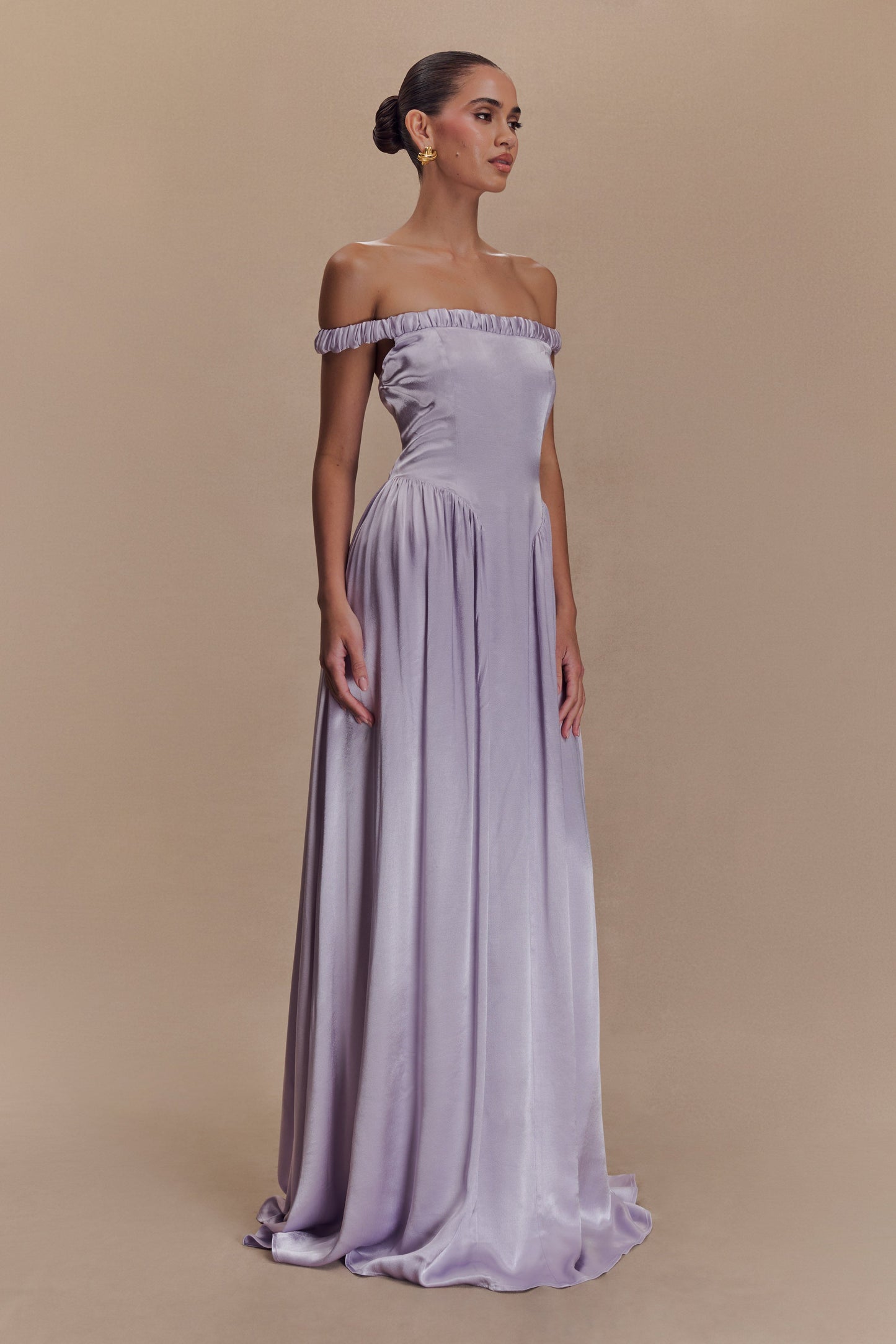 Coco Dropped Waist Maxi Dress - Lilac