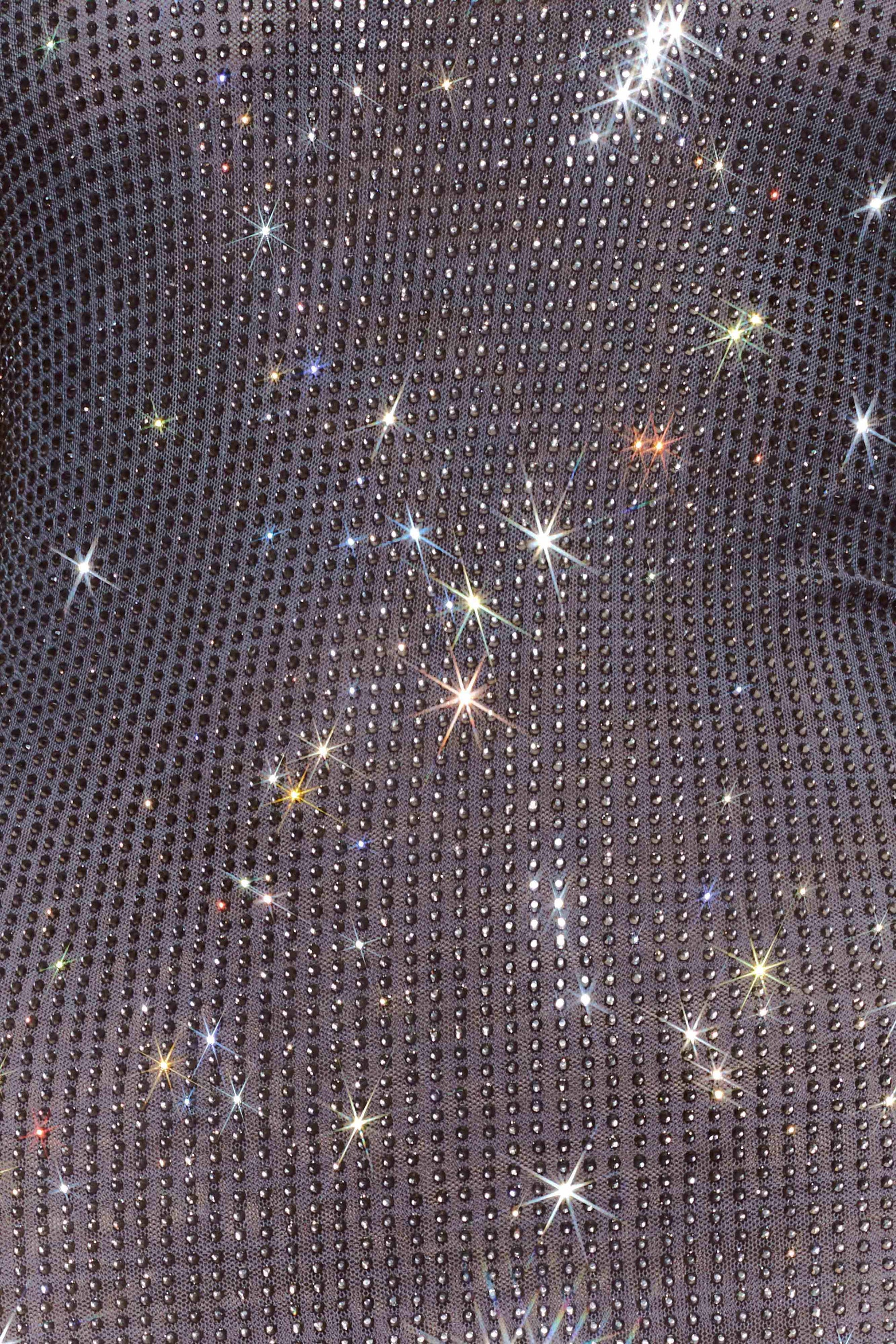 Marcia Diamante Long Sleeve Maxi Dress - Gunmetal #4