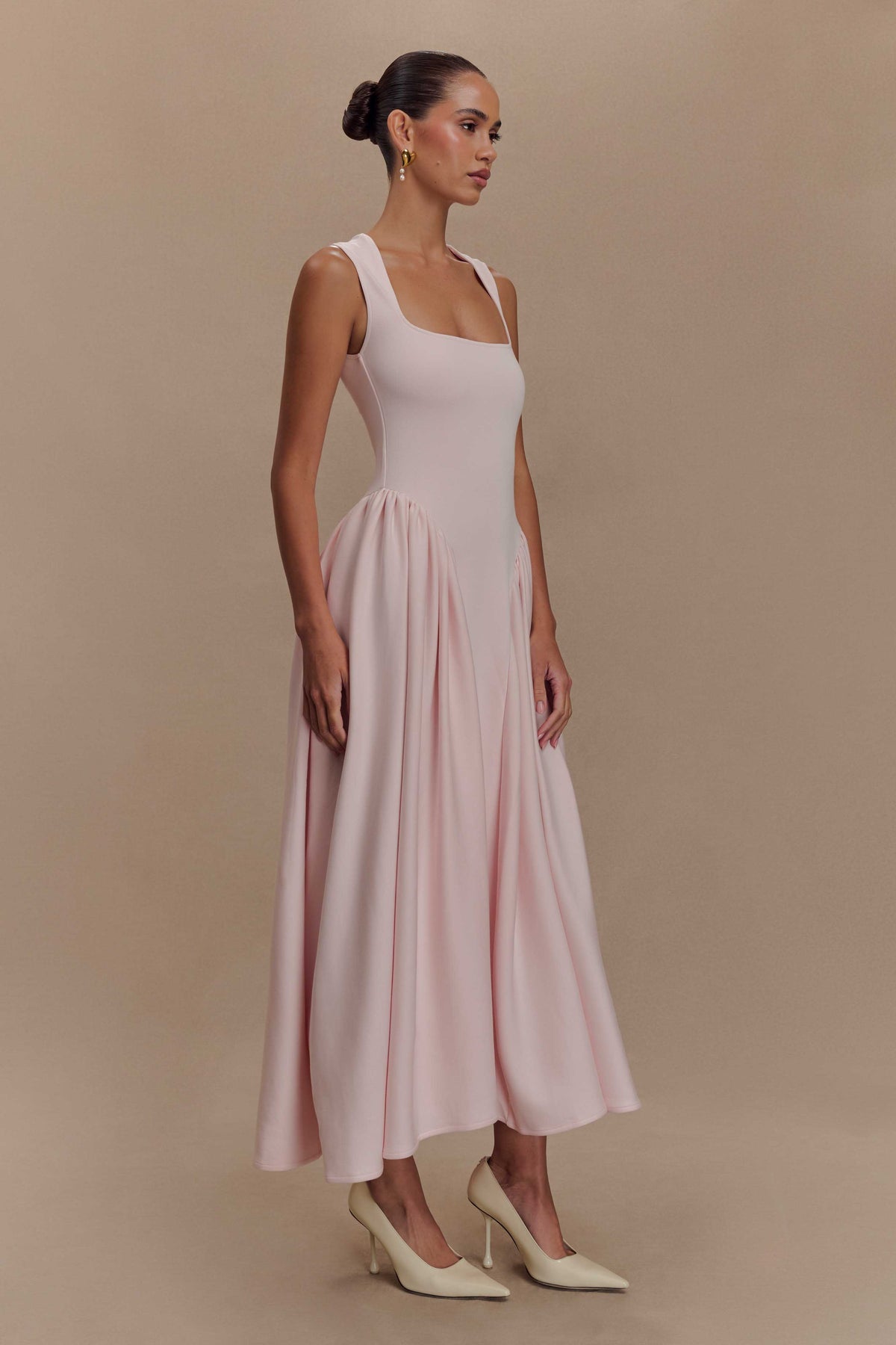 Sharon Scuba Jersey Midi Dress - Ballet Pink #5