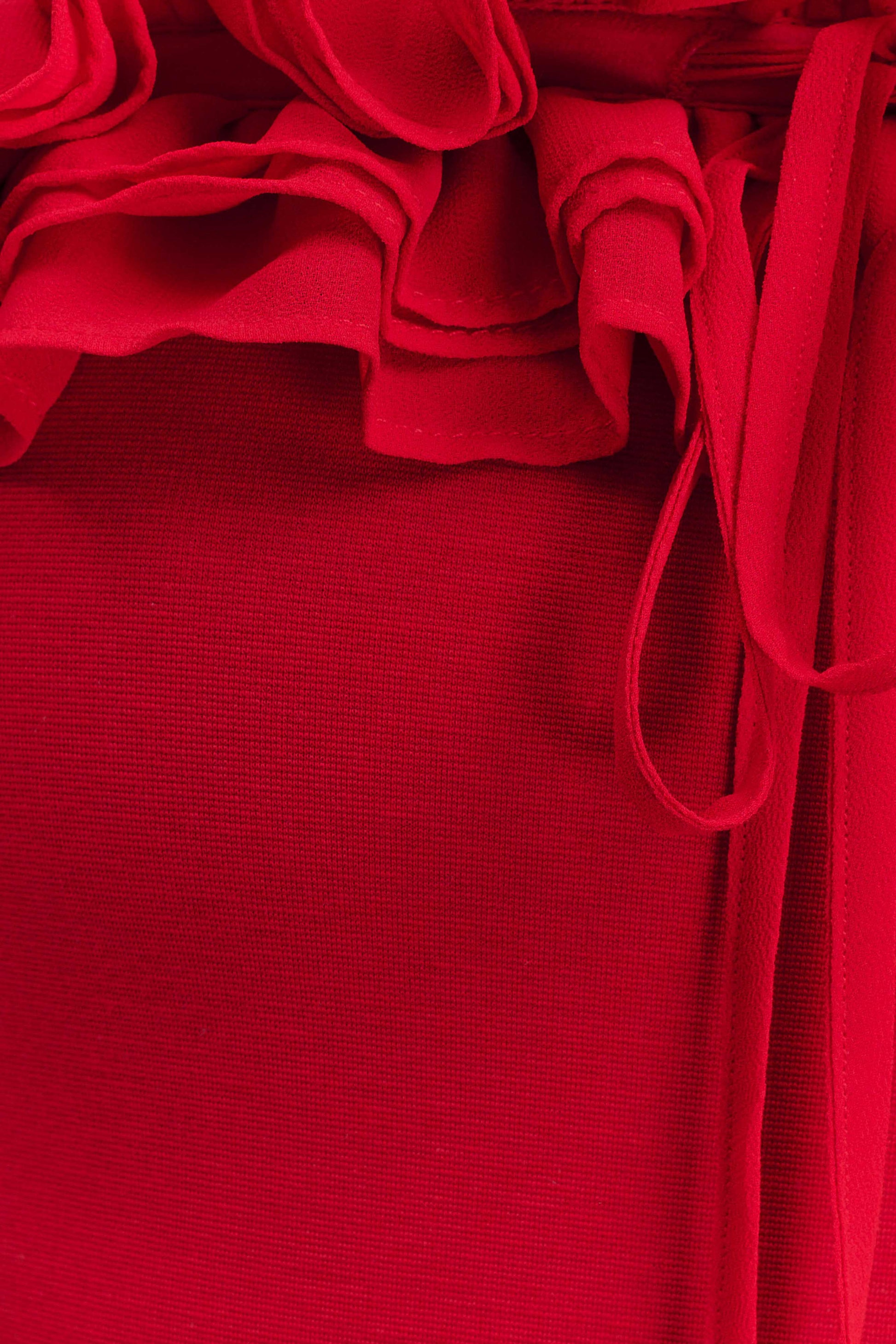 Nova Ruffle Off Shoulder Maxi Dress - Ruby #3