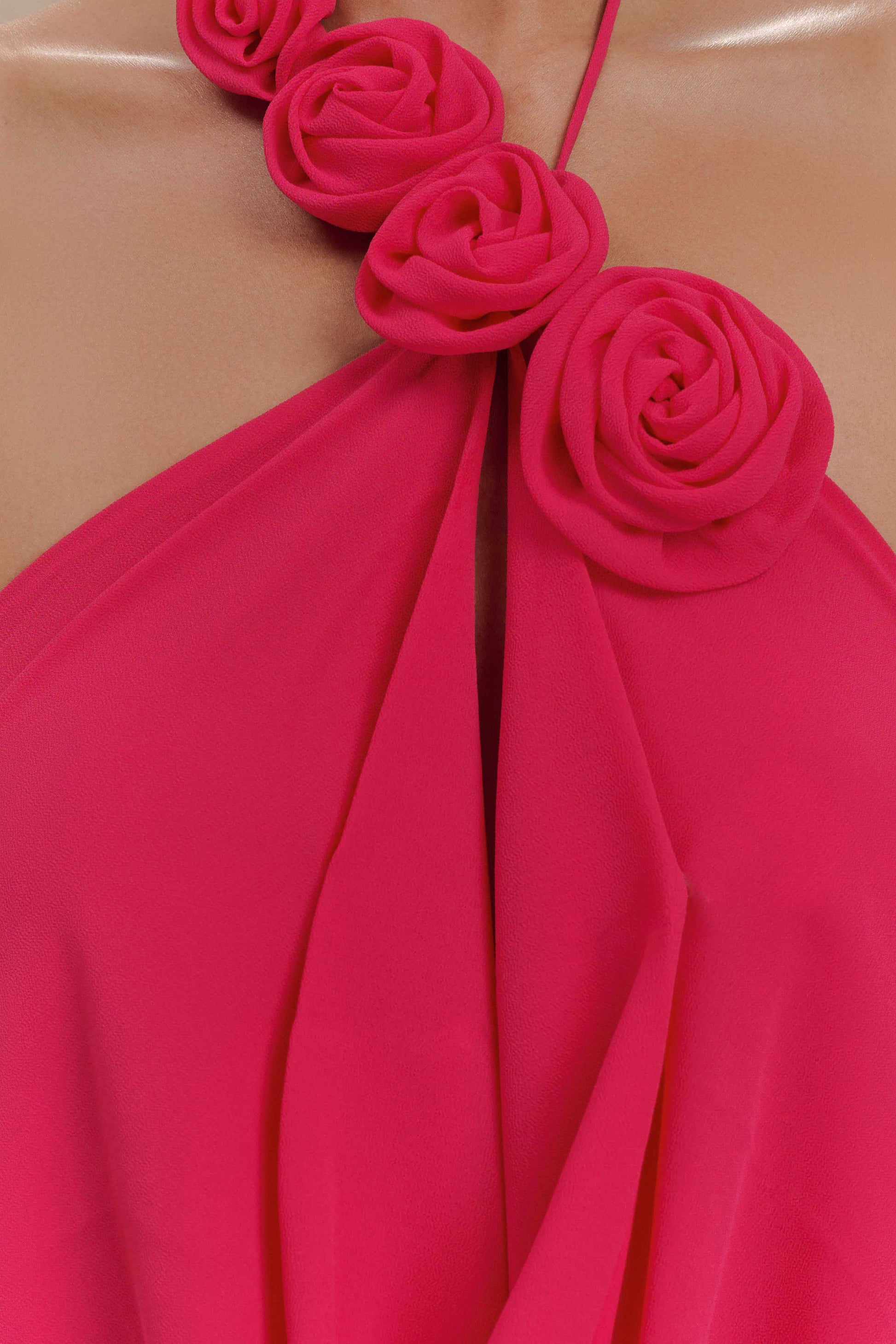 Rosalia Cowl Neck Maxi Dress - Raspberry #7