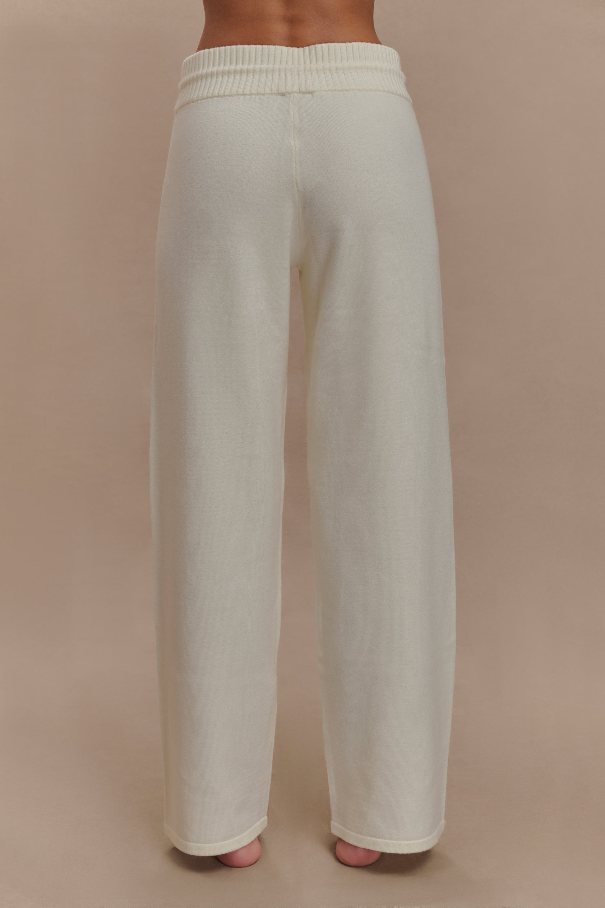 Natalya Knit Wide Leg Pants - Ivory #3