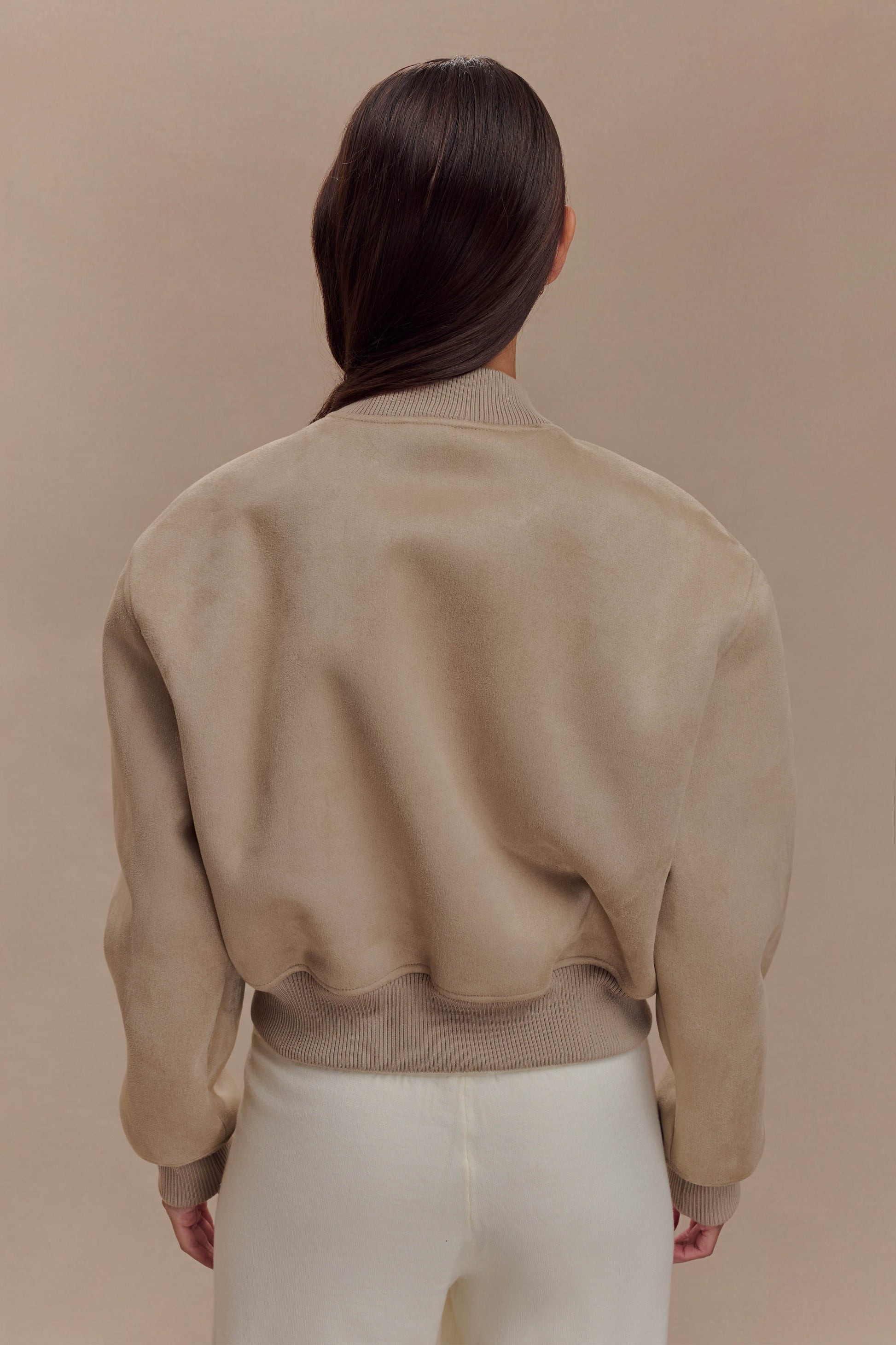 Rudy Suede Bomber Jacket - Sand #4
