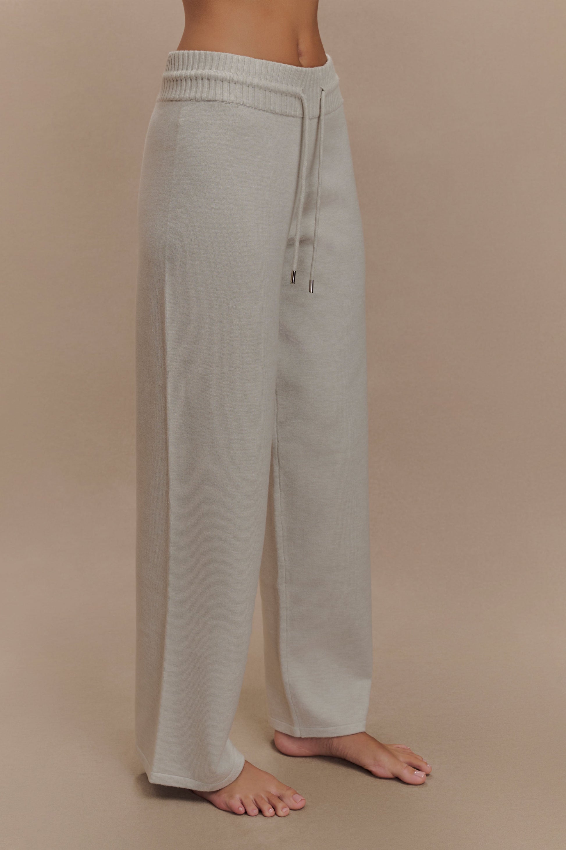 Natalya Knit Wide Leg Pants - Heather Grey Marle #4
